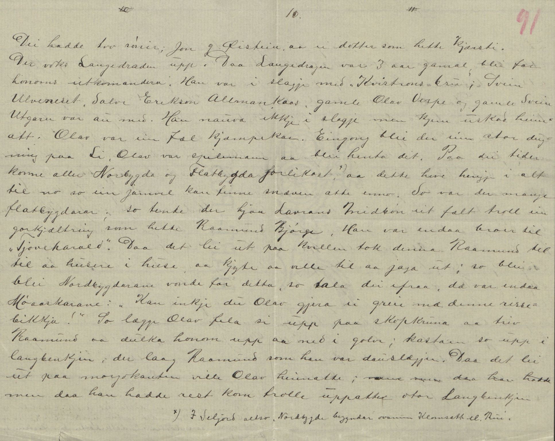 Rikard Berge, TEMU/TGM-A-1003/F/L0004/0053: 101-159 / 157 Manuskript, notatar, brev o.a. Nokre leiker, manuskript, 1906-1908, s. 90-91