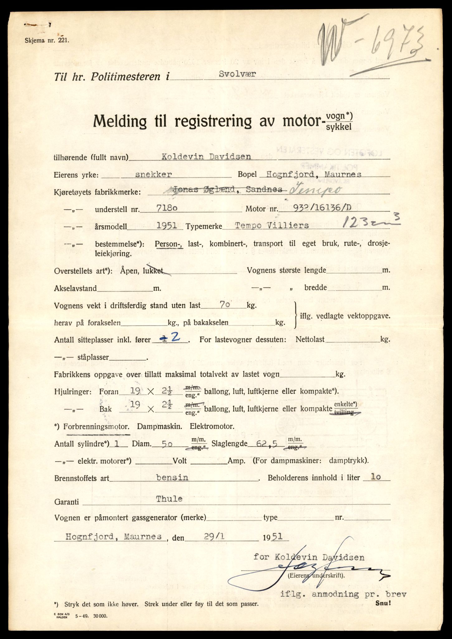 Møre og Romsdal vegkontor - Ålesund trafikkstasjon, AV/SAT-A-4099/F/Fe/L0041: Registreringskort for kjøretøy T 13710 - T 13905, 1927-1998, s. 101