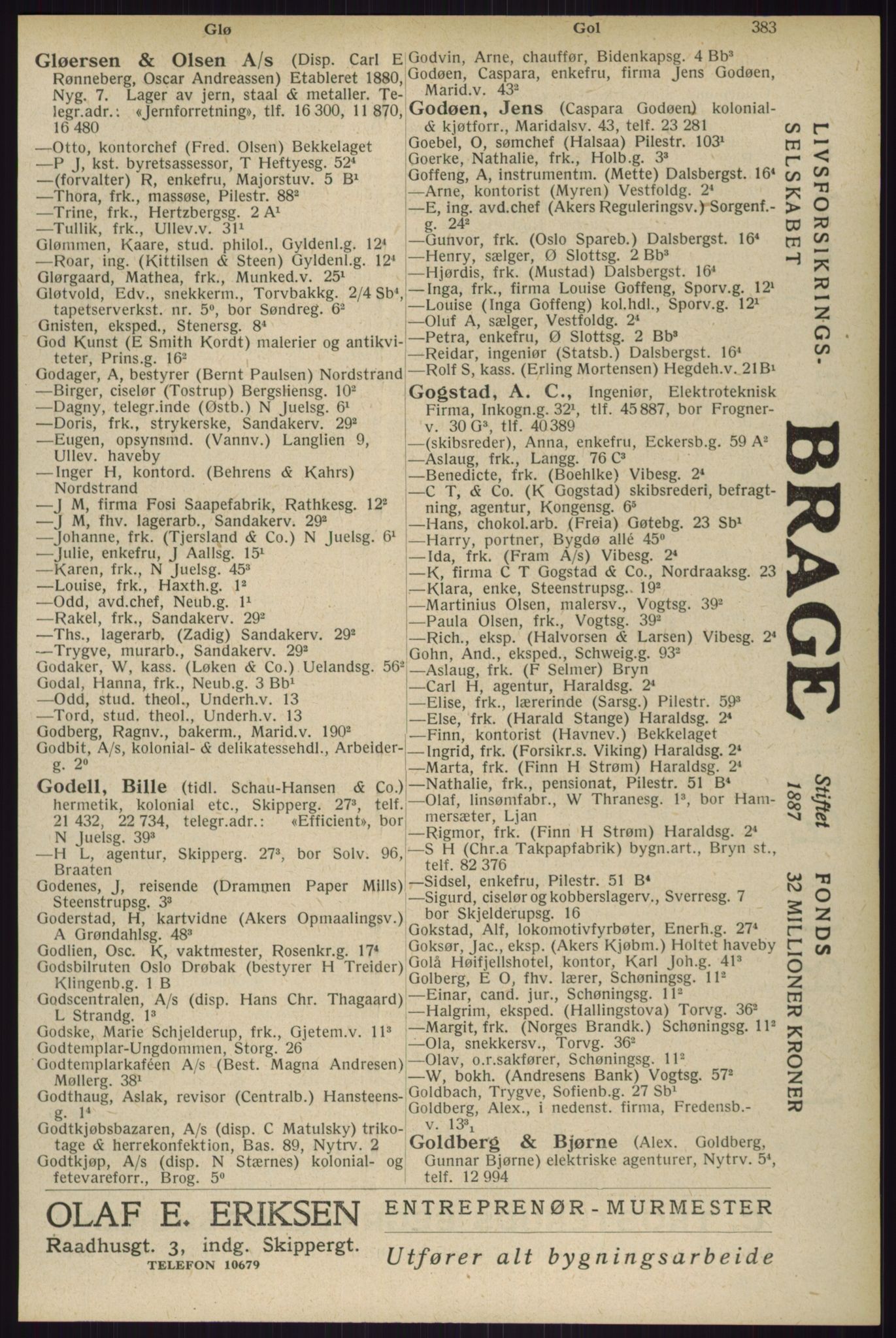 Kristiania/Oslo adressebok, PUBL/-, 1929, s. 383