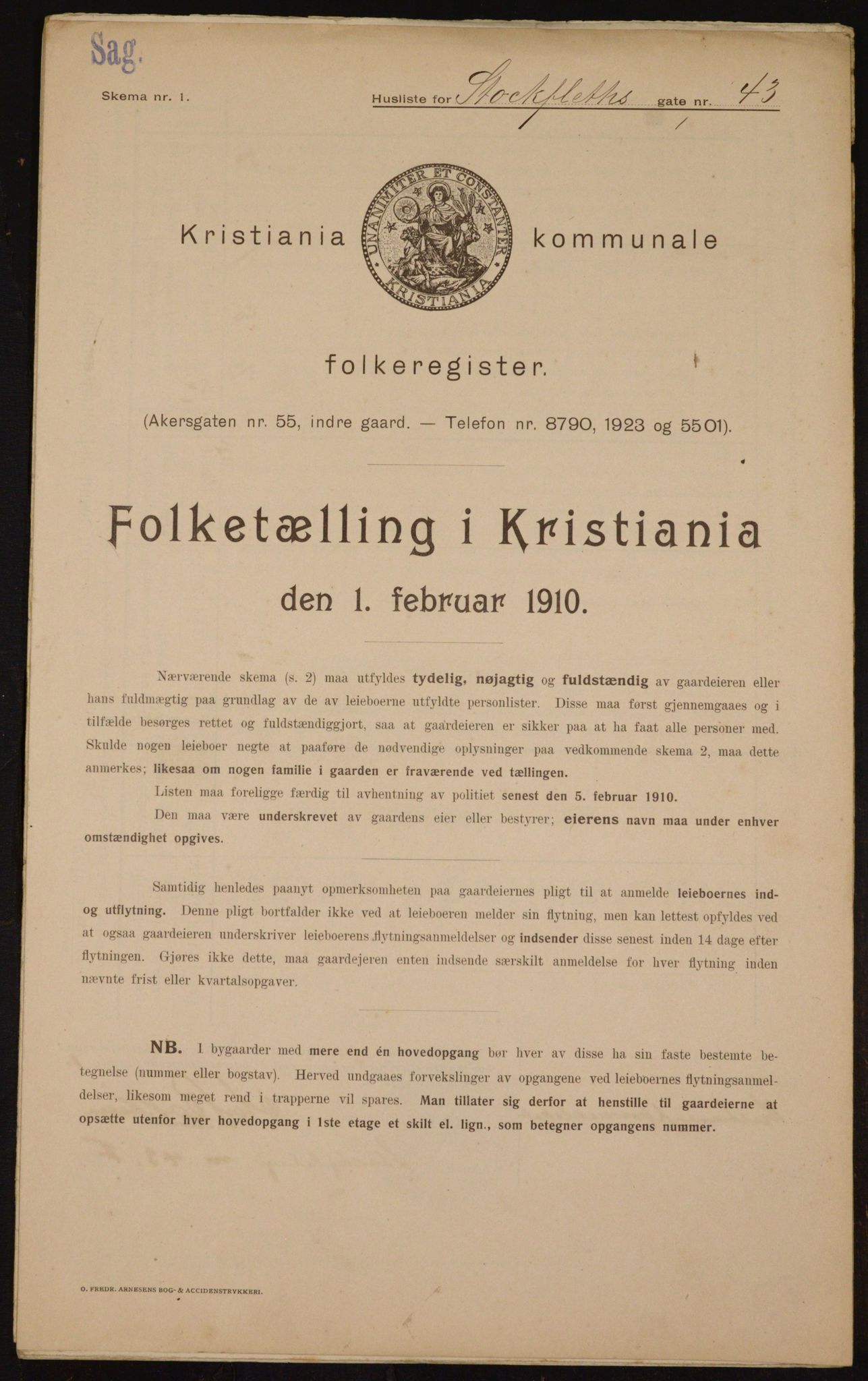 OBA, Kommunal folketelling 1.2.1910 for Kristiania, 1910, s. 97192