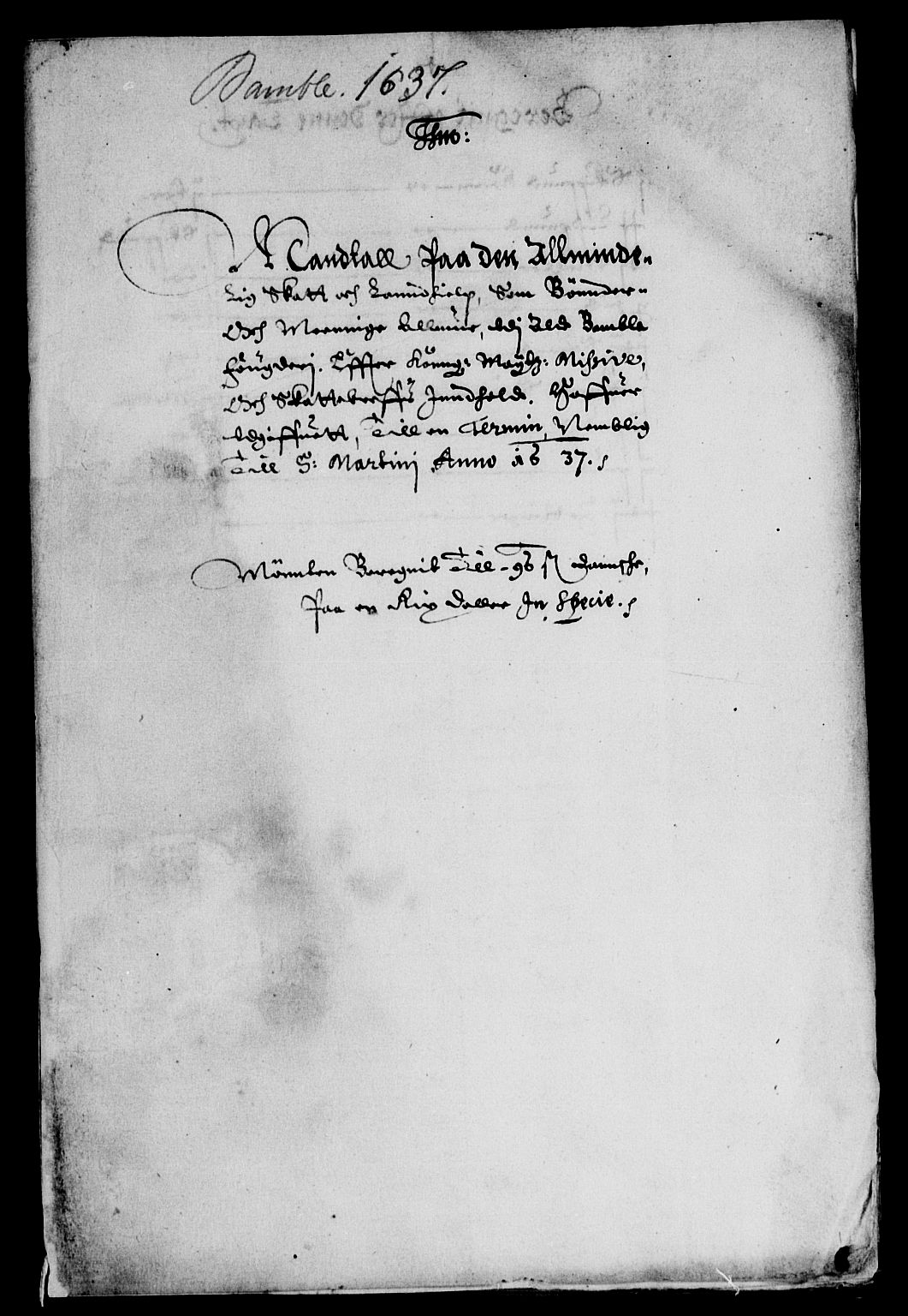 Rentekammeret inntil 1814, Reviderte regnskaper, Lensregnskaper, AV/RA-EA-5023/R/Rb/Rbp/L0020: Bratsberg len, 1637-1638