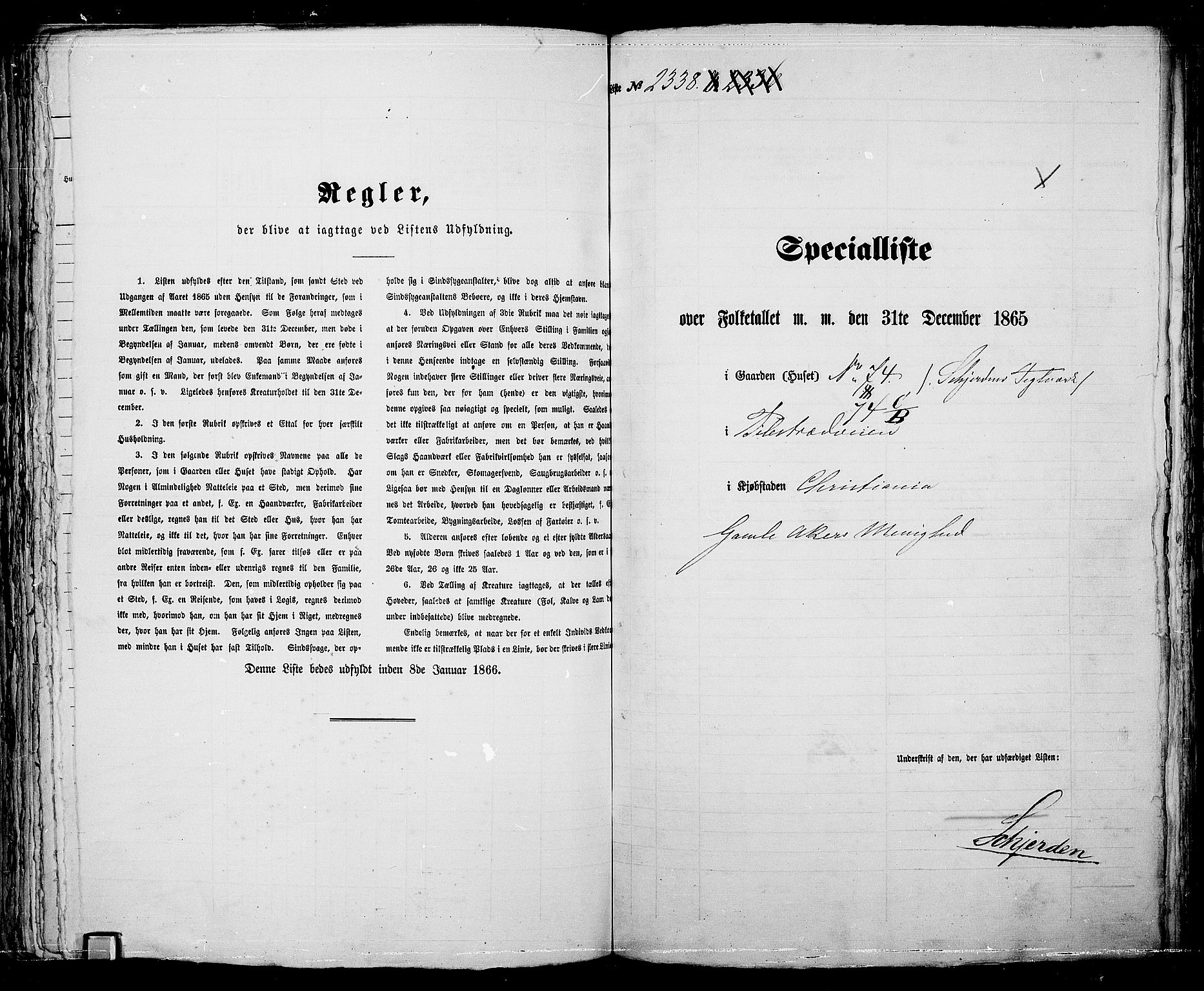 RA, Folketelling 1865 for 0301 Kristiania kjøpstad, 1865, s. 5205