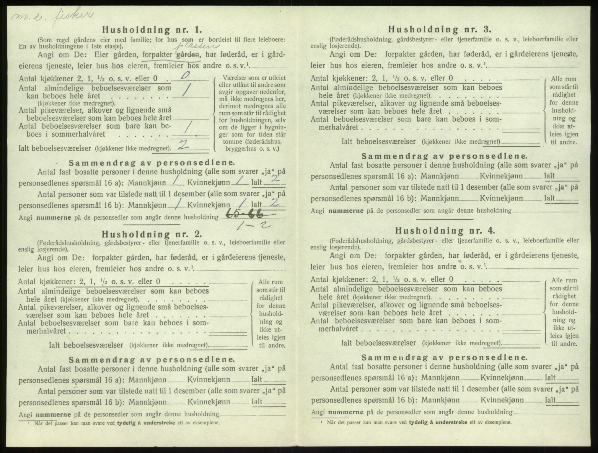 SAB, Folketelling 1920 for 1412 Solund herred, 1920, s. 496