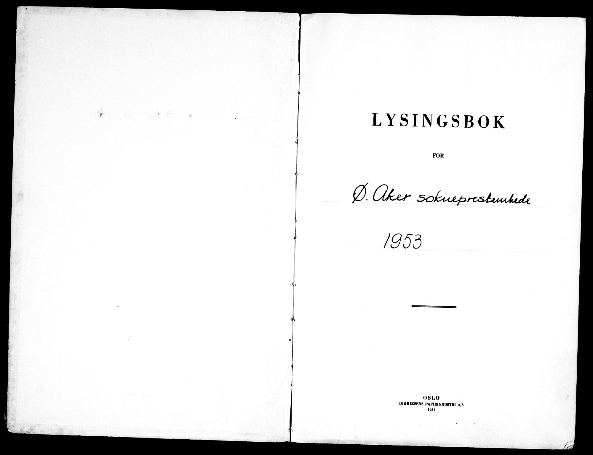 Østre Aker prestekontor Kirkebøker, SAO/A-10840/H/Ha/L0012: Lysningsprotokoll nr. I 12, 1953-1957