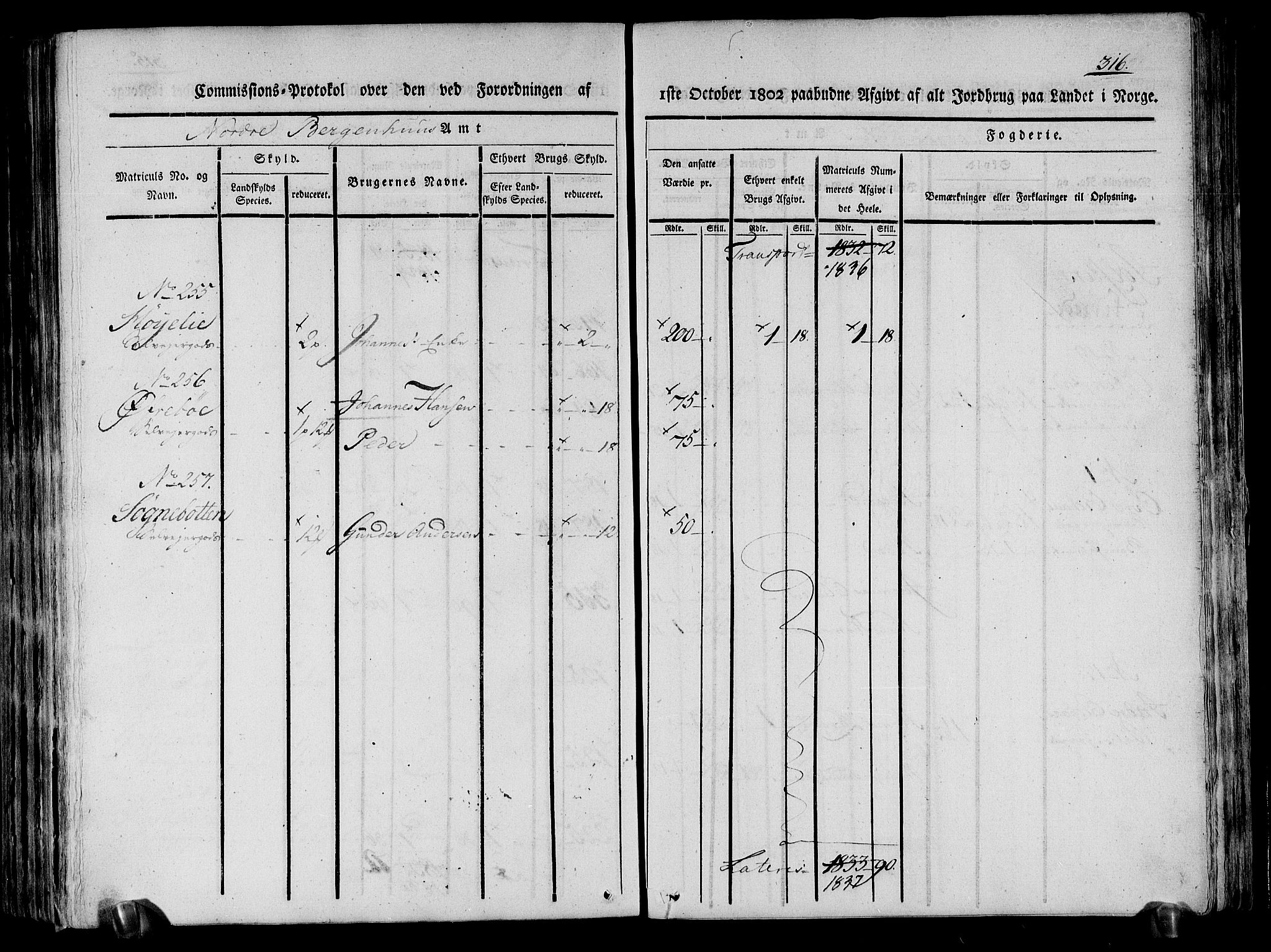 Rentekammeret inntil 1814, Realistisk ordnet avdeling, AV/RA-EA-4070/N/Ne/Nea/L0120: Sunn- og Nordfjord fogderi. Kommisjonsprotokoll, 1803, s. 322