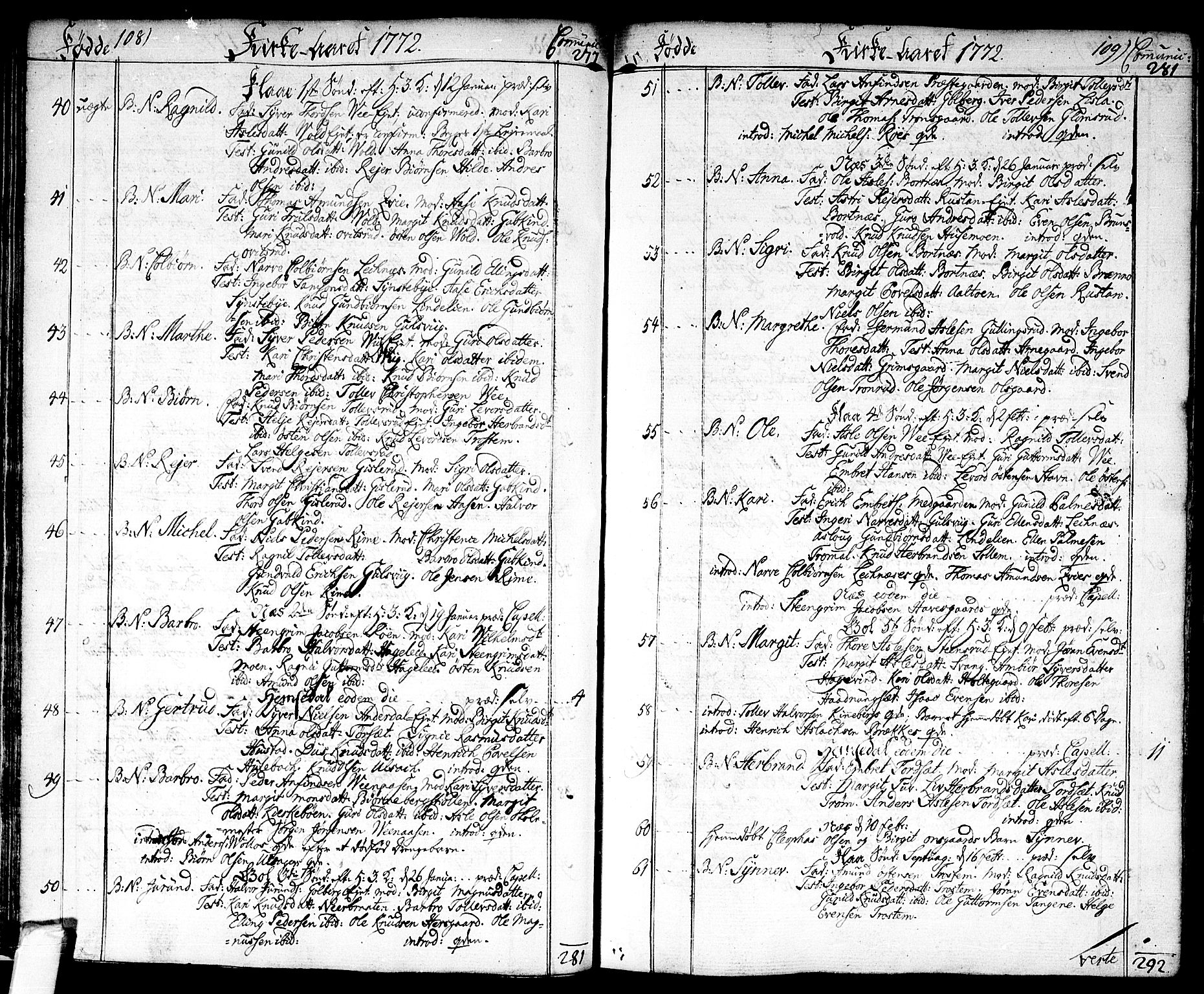 Nes kirkebøker, SAKO/A-236/F/Fa/L0004: Ministerialbok nr. 4, 1764-1786, s. 108-109