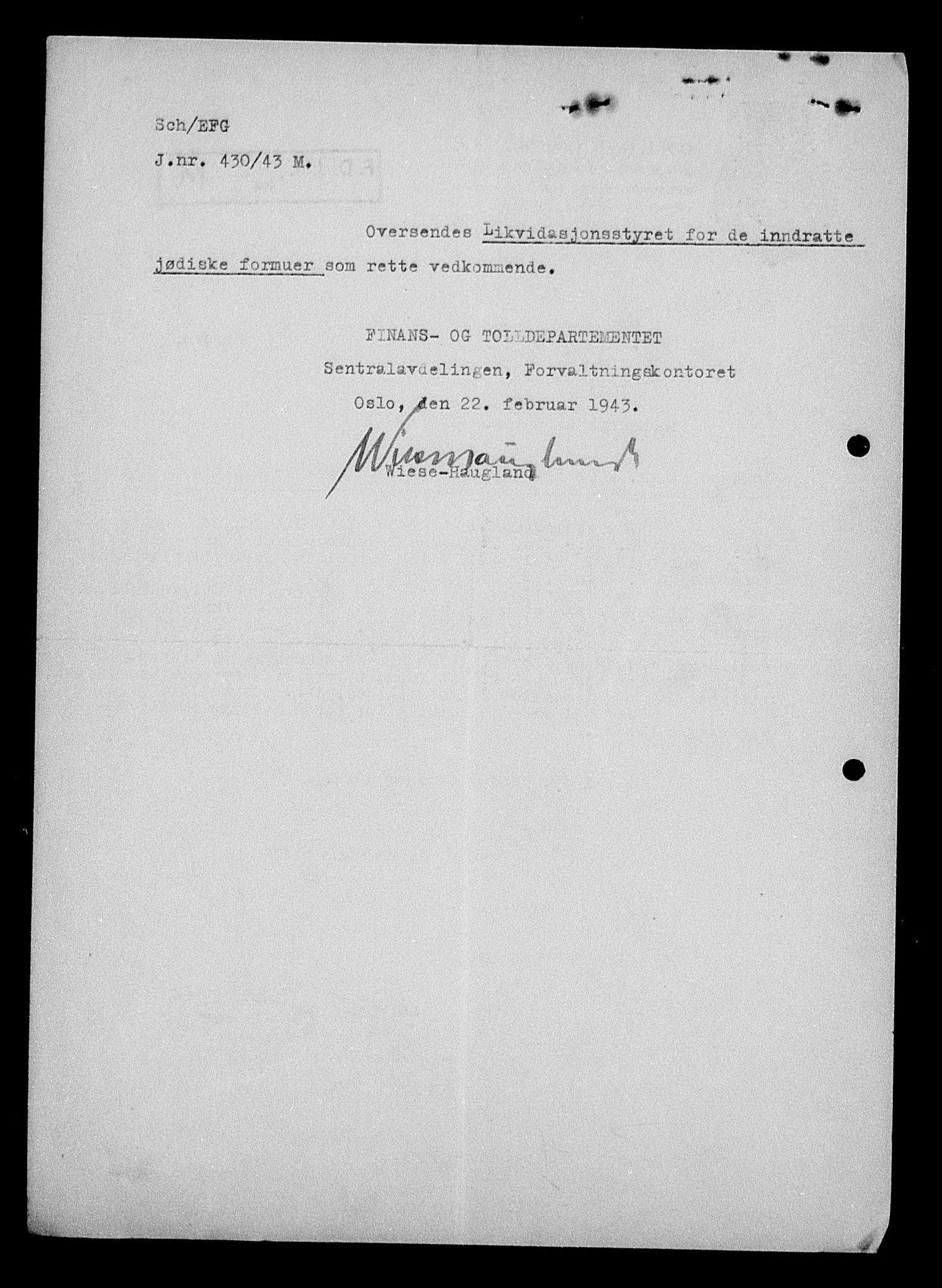 Justisdepartementet, Tilbakeføringskontoret for inndratte formuer, AV/RA-S-1564/H/Hc/Hcc/L0985: --, 1945-1947, s. 47