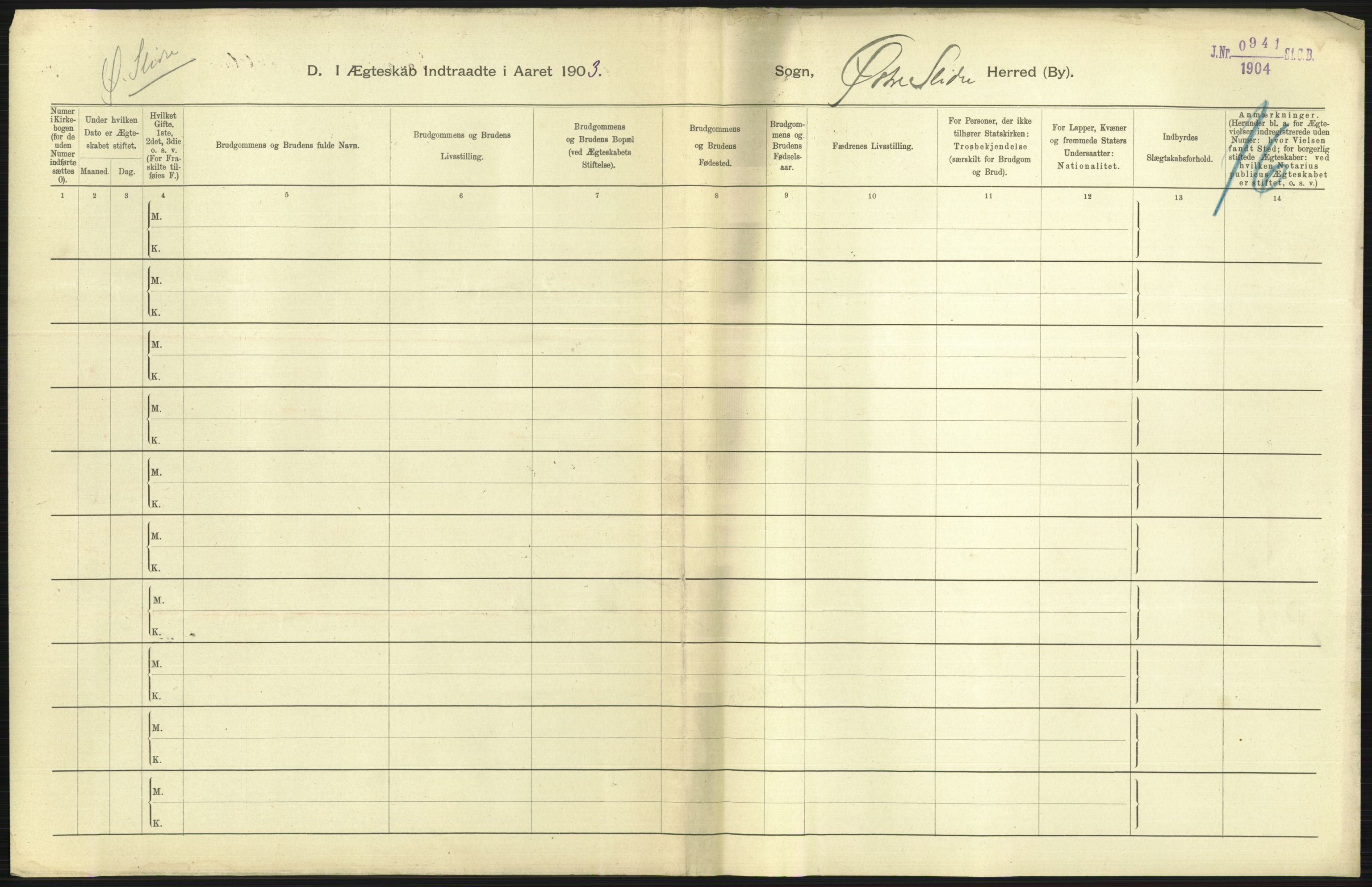 Statistisk sentralbyrå, Sosiodemografiske emner, Befolkning, AV/RA-S-2228/D/Df/Dfa/Dfaa/L0006: Kristians amt: Fødte, gifte, døde, 1903, s. 425