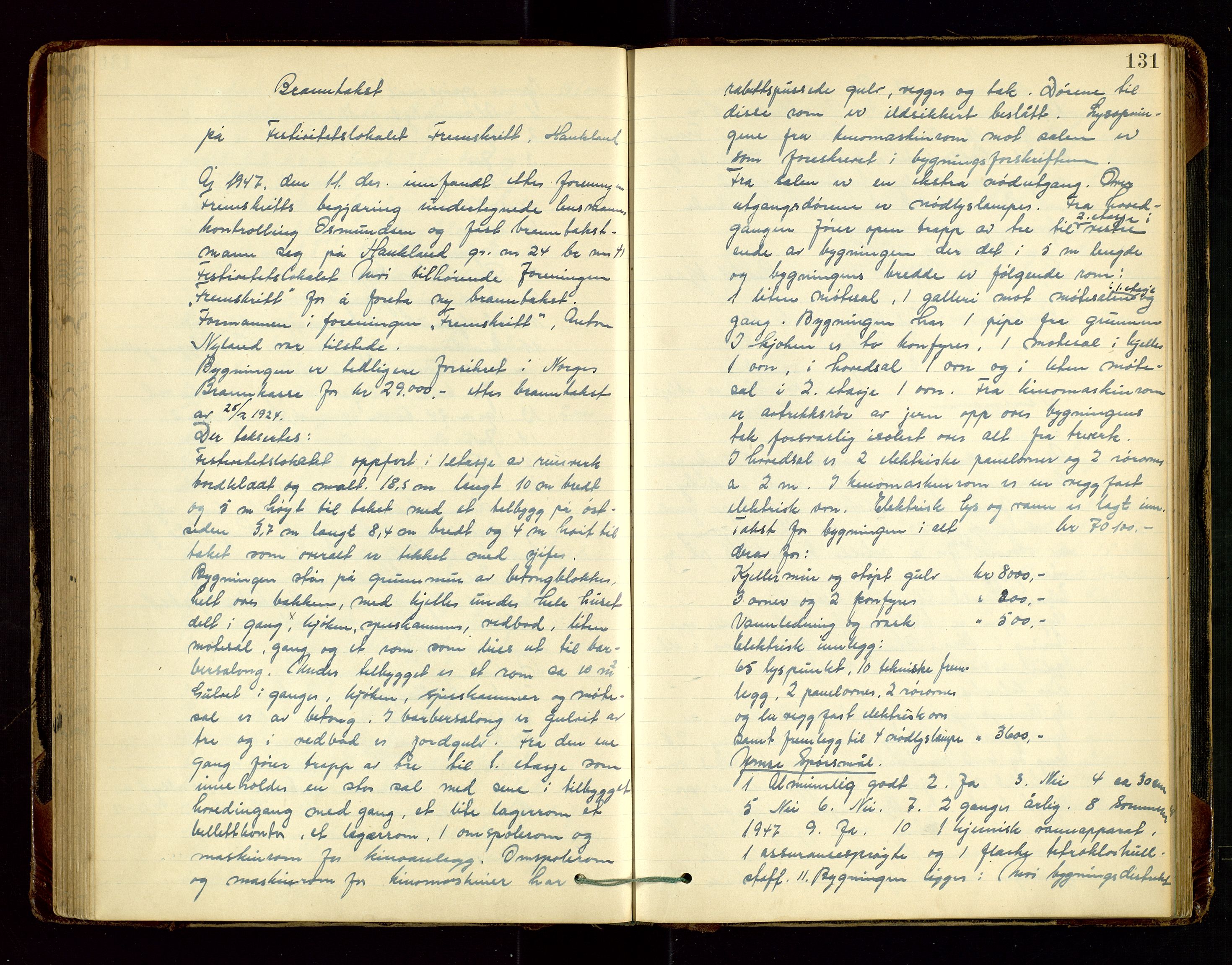 Lund lensmannskontor, AV/SAST-A-100303/Goa/L0003: "Brandtakstprotokol", 1893-1950, s. 130b-131a