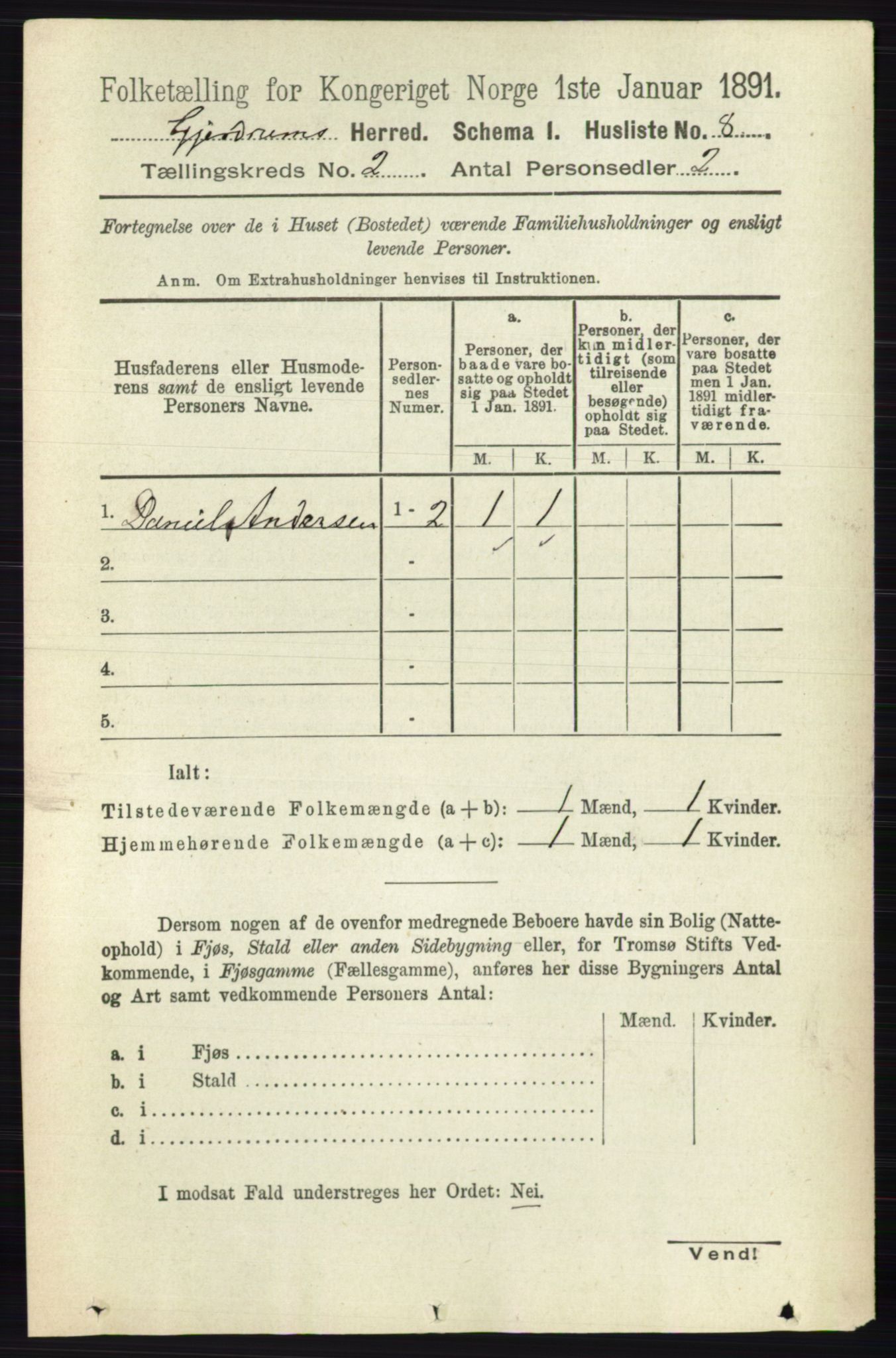 RA, Folketelling 1891 for 0234 Gjerdrum herred, 1891, s. 513
