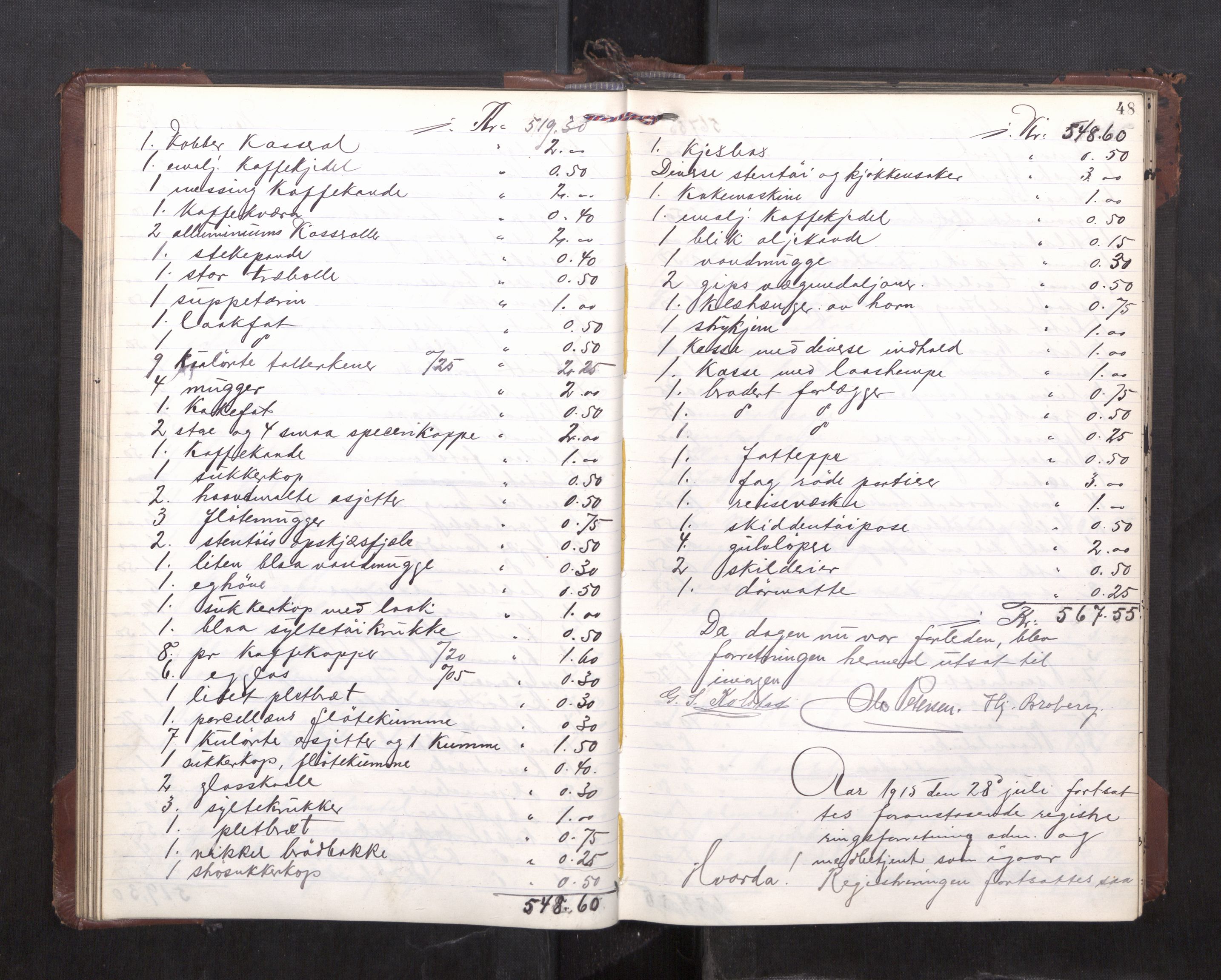 Trondheim byfogd, AV/SAT-A-0003/1/3/3C/L0036: Skifteregistreringsprotokoll - 14/4-24/9. (u/ register), 1915-1918, s. 48