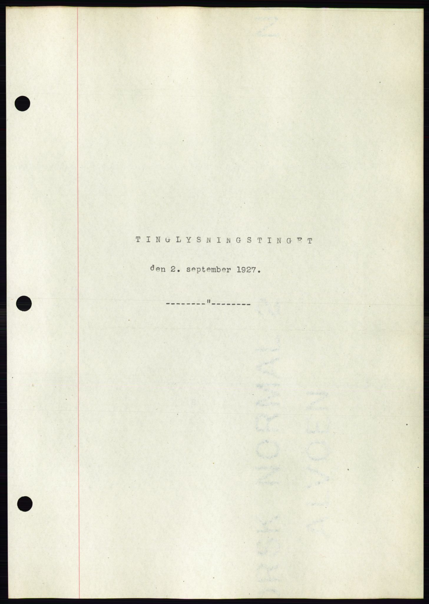 Ålesund byfogd, AV/SAT-A-4384: Pantebok nr. 22, 1927-1927, Tingl.dato: 02.09.1927