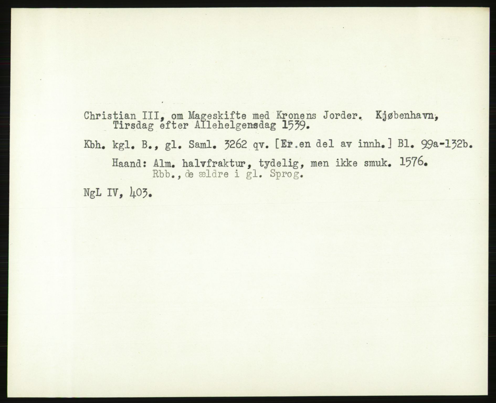 Norsk Historisk Kjeldeskrift-Institutt (NHKI), AV/RA-S-6117/G/Gc/L0031: Tematisk register til Gustav Storms håndskriftbeskrivelser i NgL bd. IV, 1483-1558, s. 335