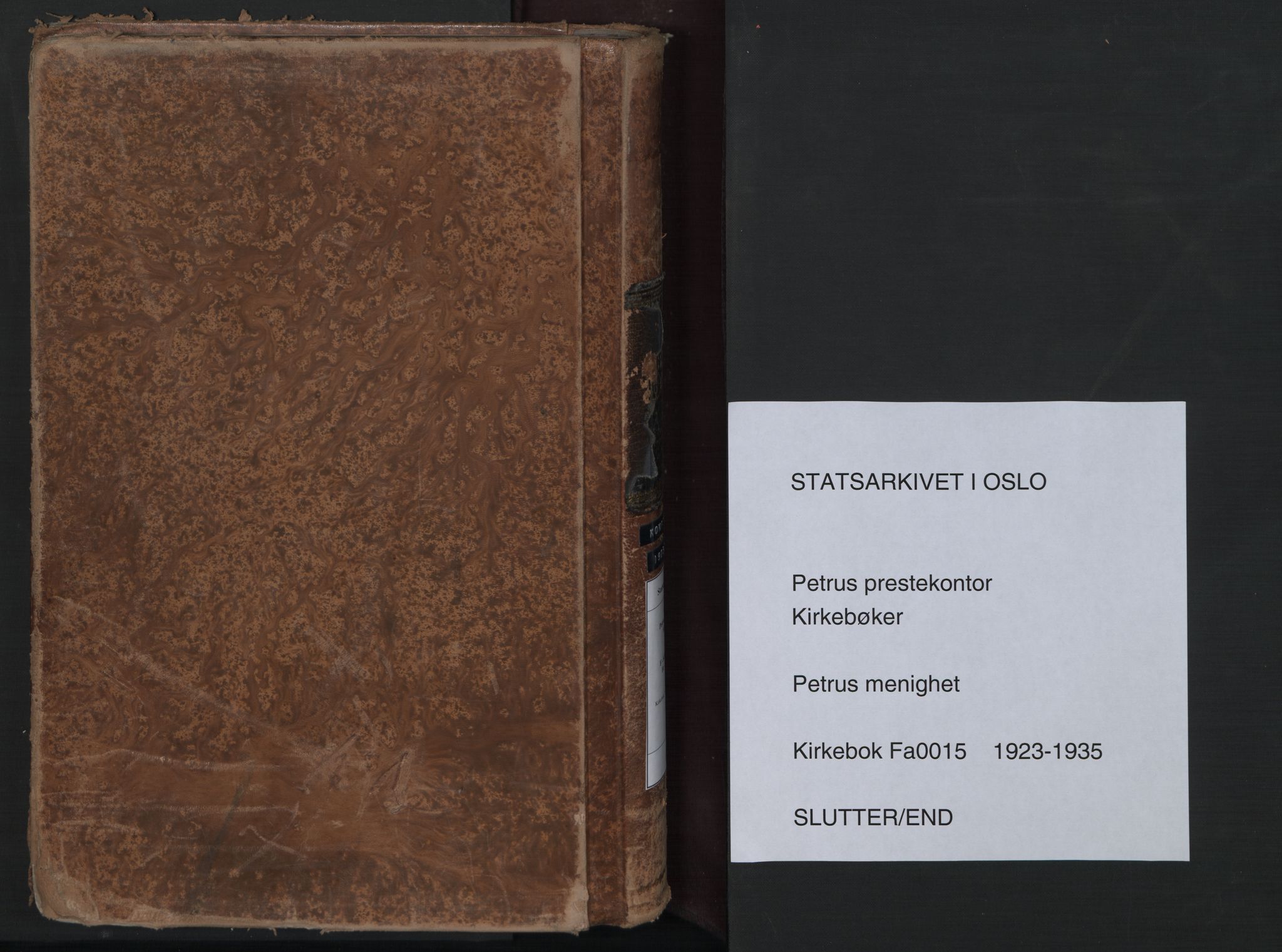 Petrus prestekontor Kirkebøker, SAO/A-10872/F/Fa/L0015: Ministerialbok nr. 15, 1923-1935