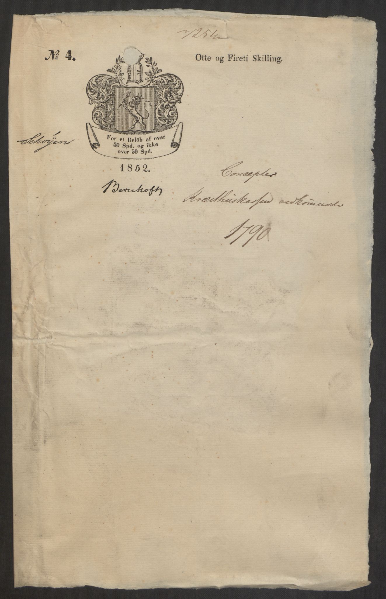Forsvaret, Den norske kvesthuskasse/krigshospitalkasse, AV/RA-RAFA-1887/F/Fa/L0008: Konsepter, 1790-1793, s. 3
