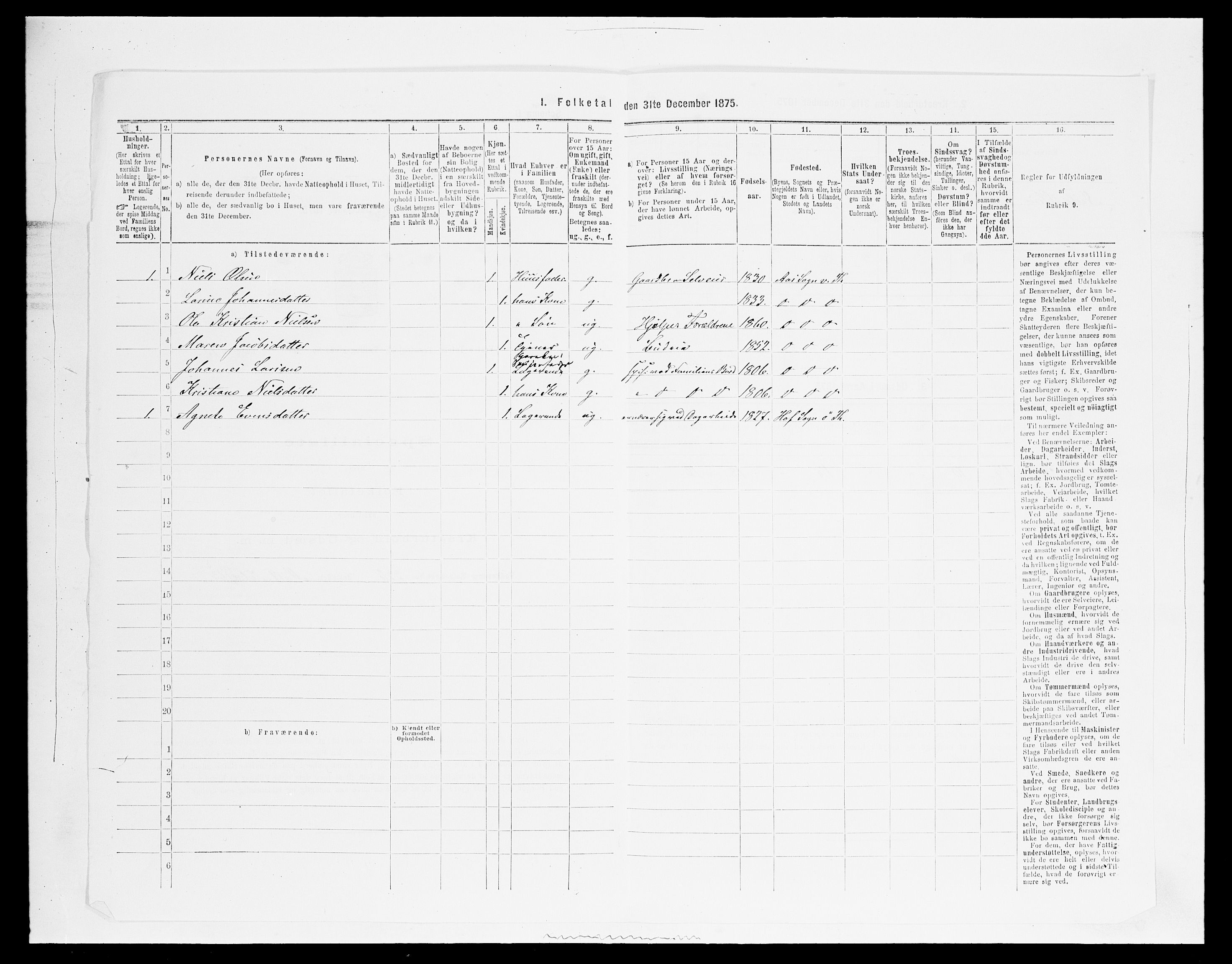 SAH, Folketelling 1875 for 0529P Vestre Toten prestegjeld, 1875, s. 579