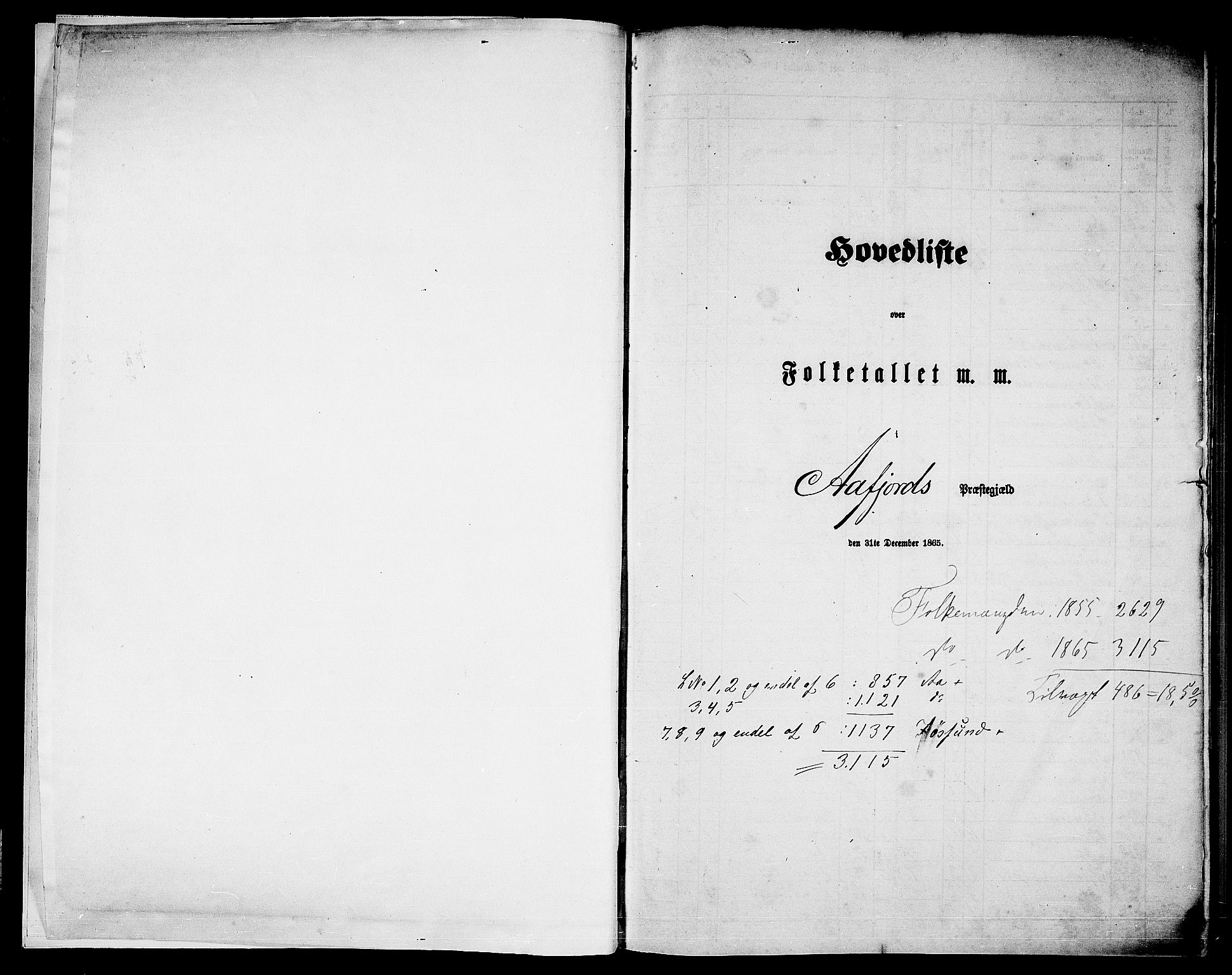 RA, Folketelling 1865 for 1630P Aafjorden prestegjeld, 1865, s. 5