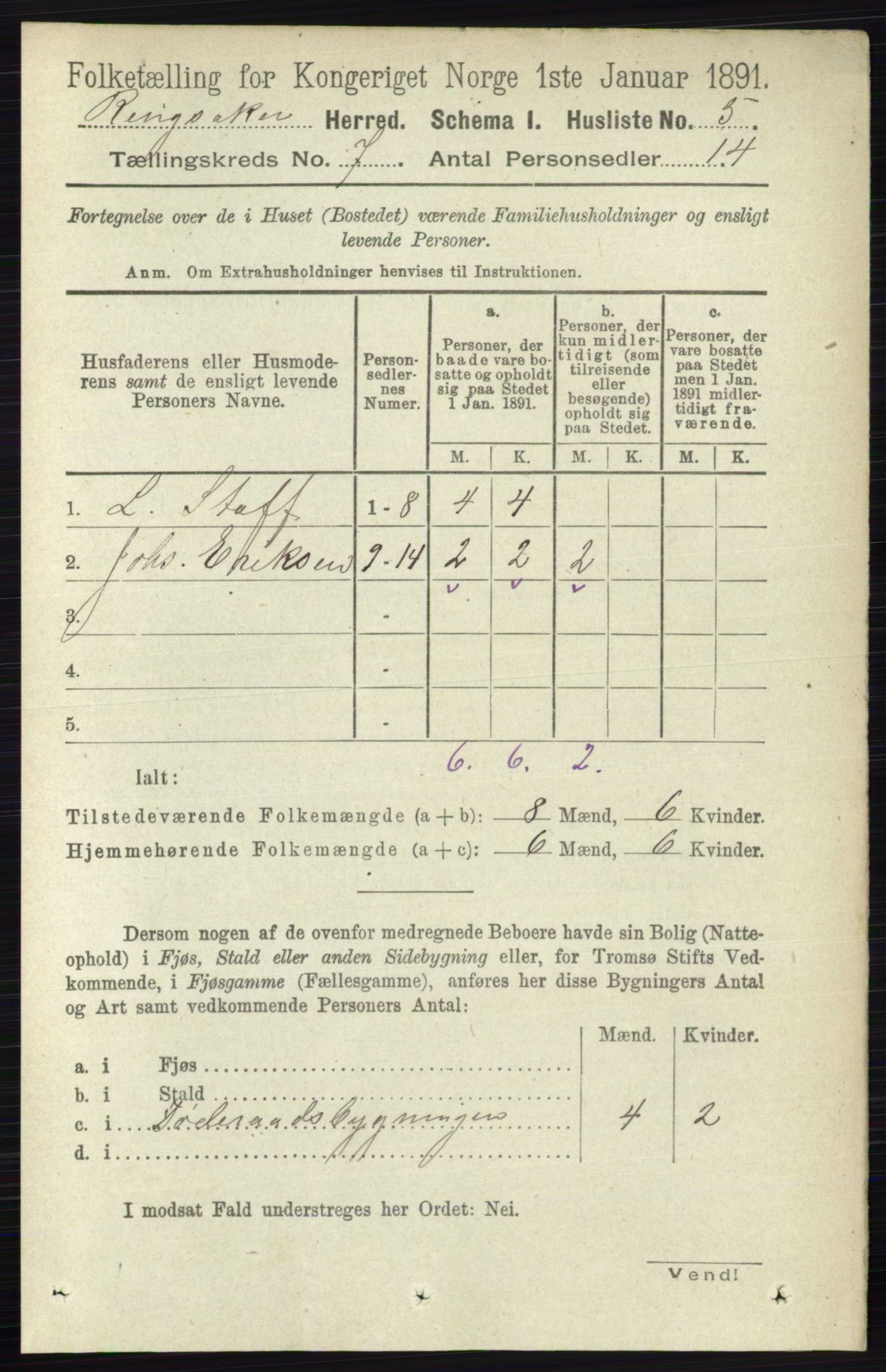 RA, Folketelling 1891 for 0412 Ringsaker herred, 1891, s. 3795