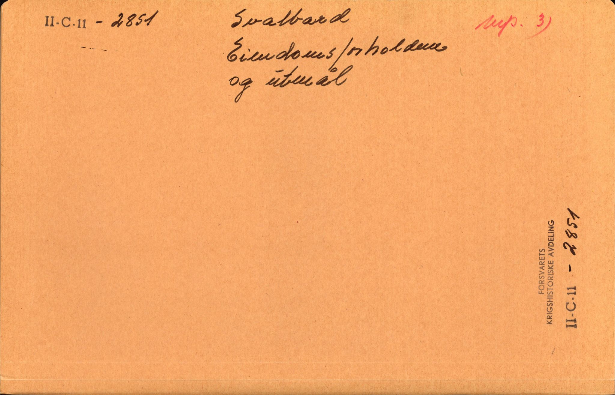 Forsvaret, Forsvarets krigshistoriske avdeling, RA/RAFA-2017/Y/Yf/L0214: II-C-11-2851-2856  -  Svalbard.  Jan Mayen.  Syd-Georgia.  Walchern., 1940-1945, s. 24