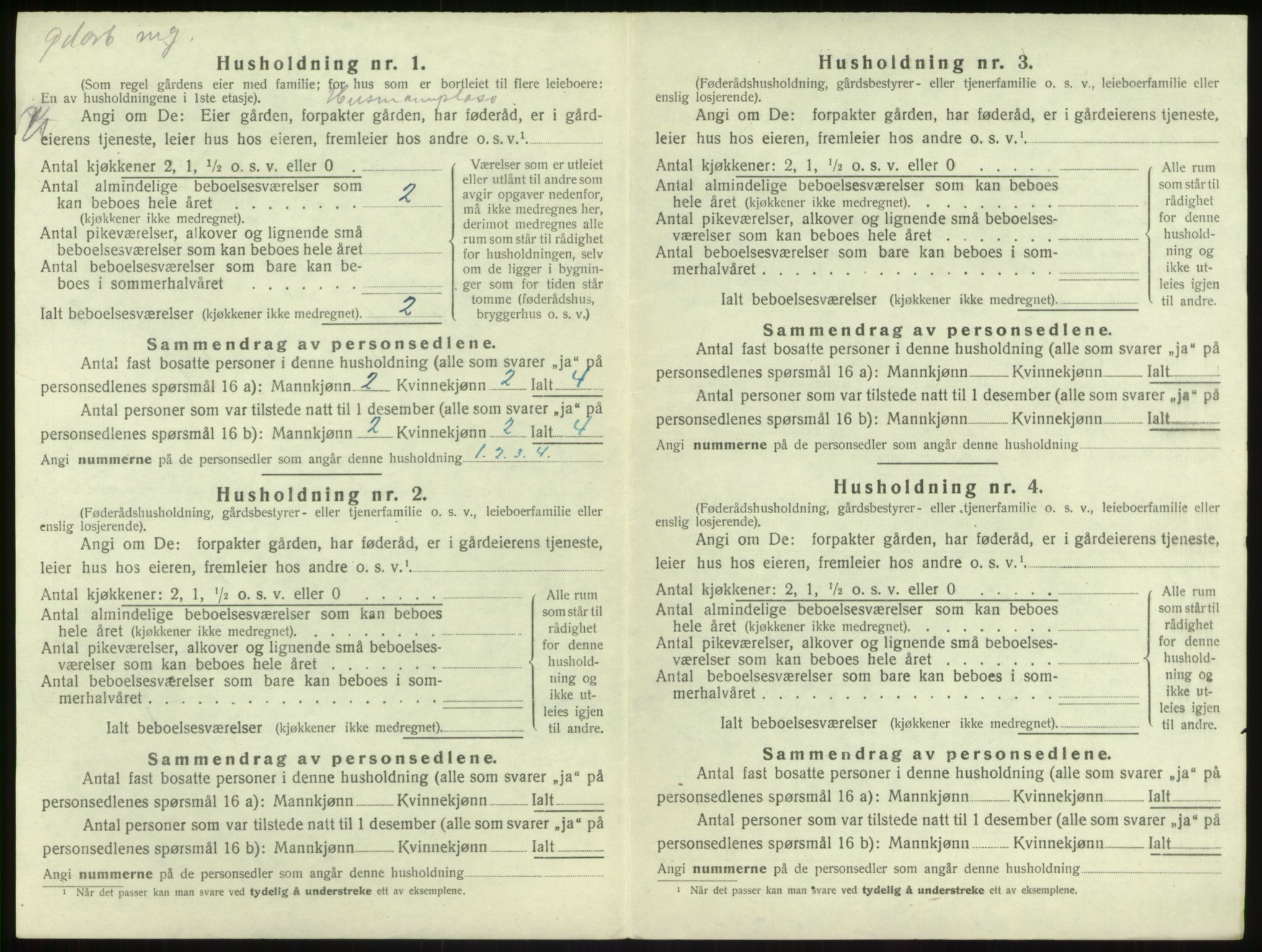 SAB, Folketelling 1920 for 1418 Balestrand herred, 1920, s. 244