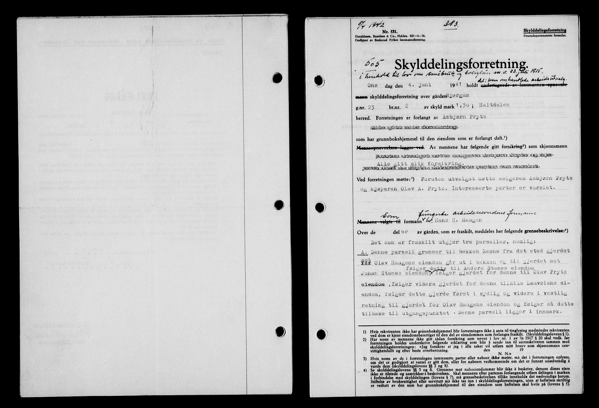 Gauldal sorenskriveri, SAT/A-0014/1/2/2C/L0054: Pantebok nr. 59, 1941-1942, Dagboknr: 505/1942