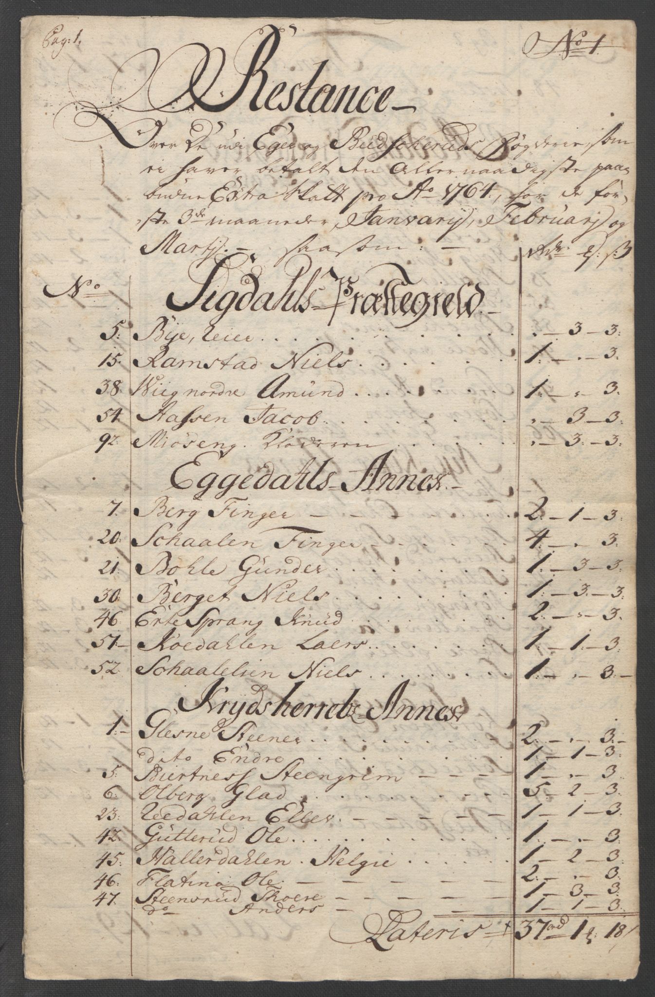 Rentekammeret inntil 1814, Reviderte regnskaper, Fogderegnskap, AV/RA-EA-4092/R31/L1833: Ekstraskatten Hurum, Røyken, Eiker, Lier og Buskerud, 1762-1764, s. 239