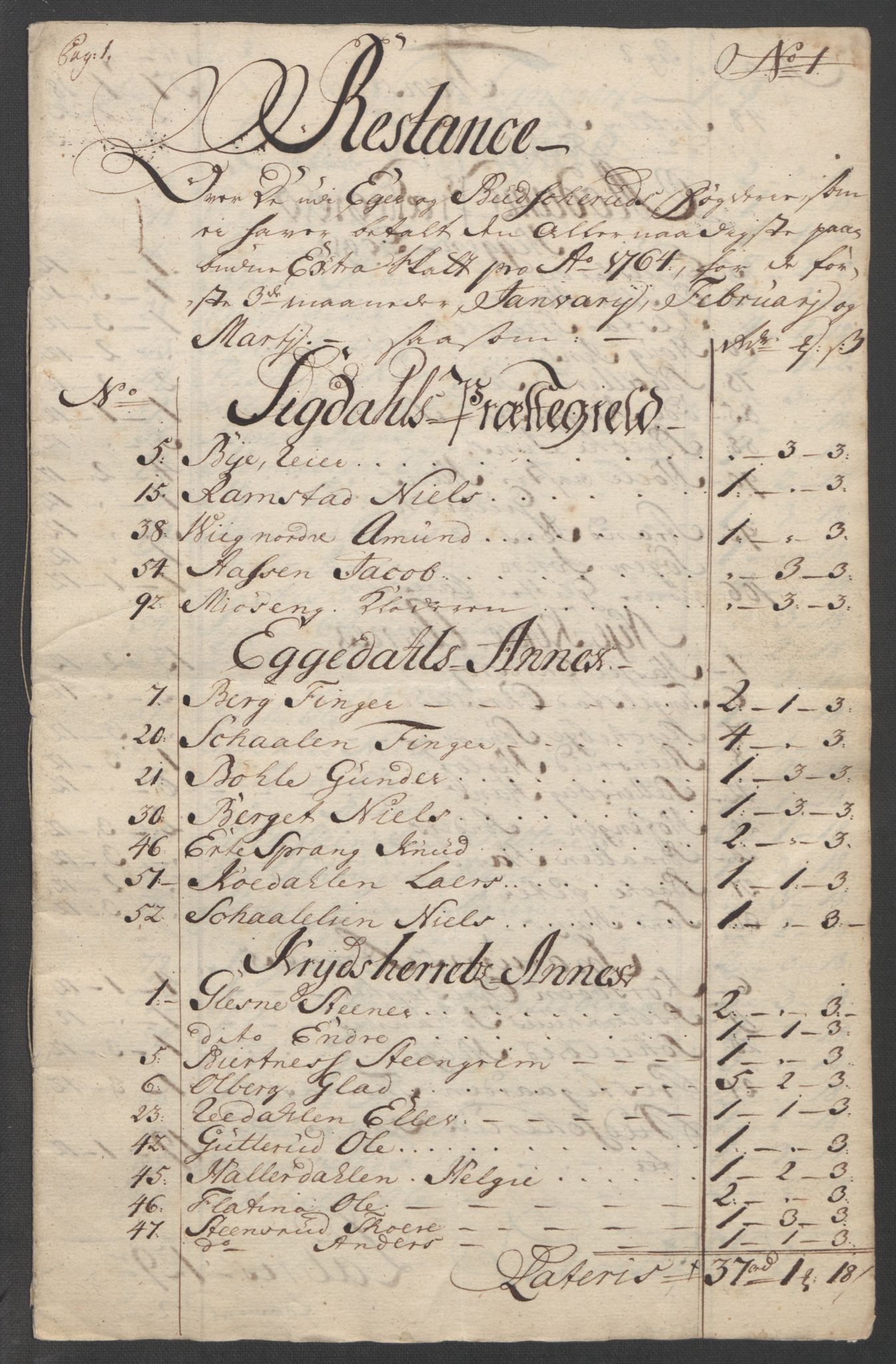 Rentekammeret inntil 1814, Reviderte regnskaper, Fogderegnskap, RA/EA-4092/R31/L1833: Ekstraskatten Hurum, Røyken, Eiker, Lier og Buskerud, 1762-1764, s. 239