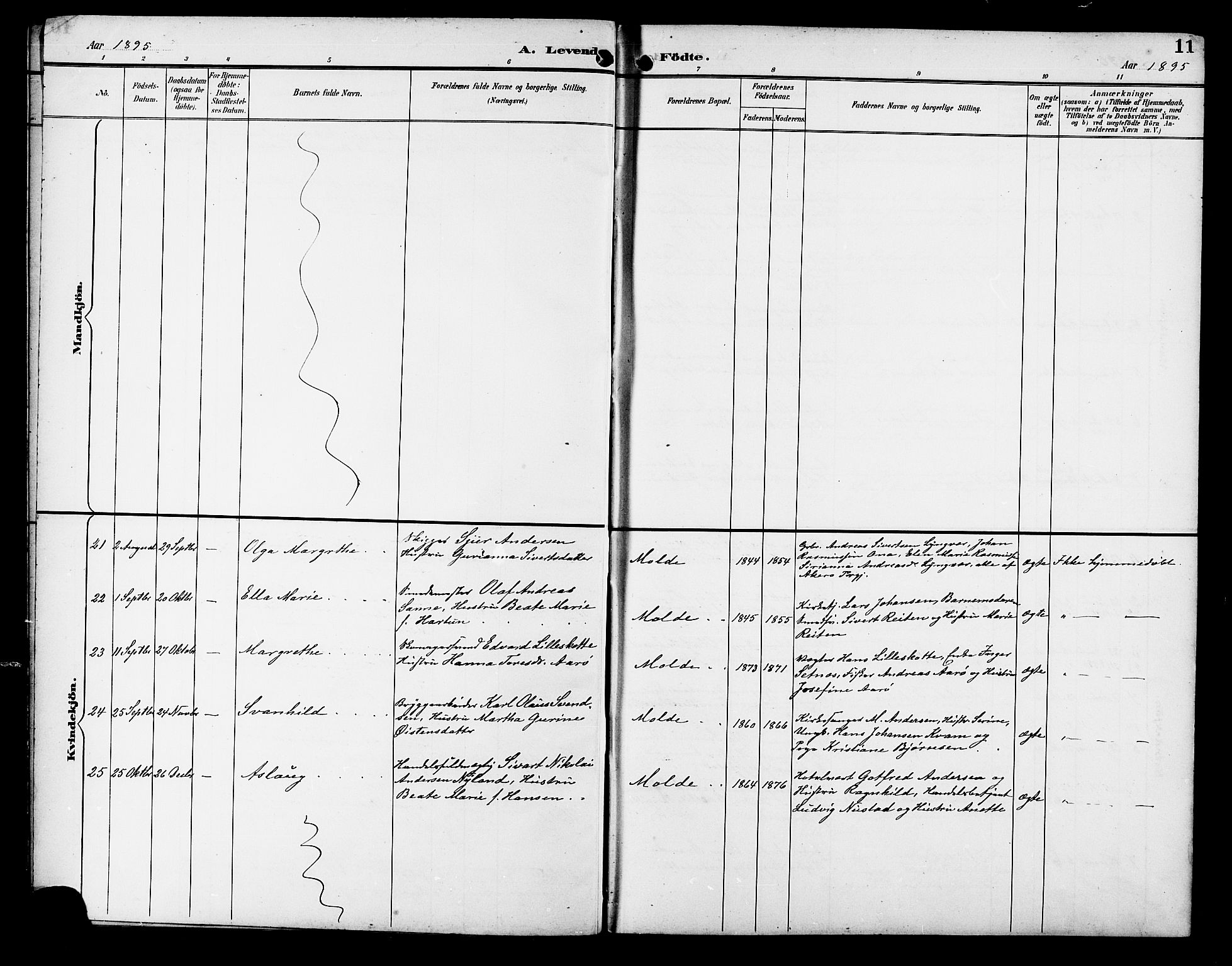 Ministerialprotokoller, klokkerbøker og fødselsregistre - Møre og Romsdal, SAT/A-1454/558/L0702: Klokkerbok nr. 558C03, 1894-1915, s. 11