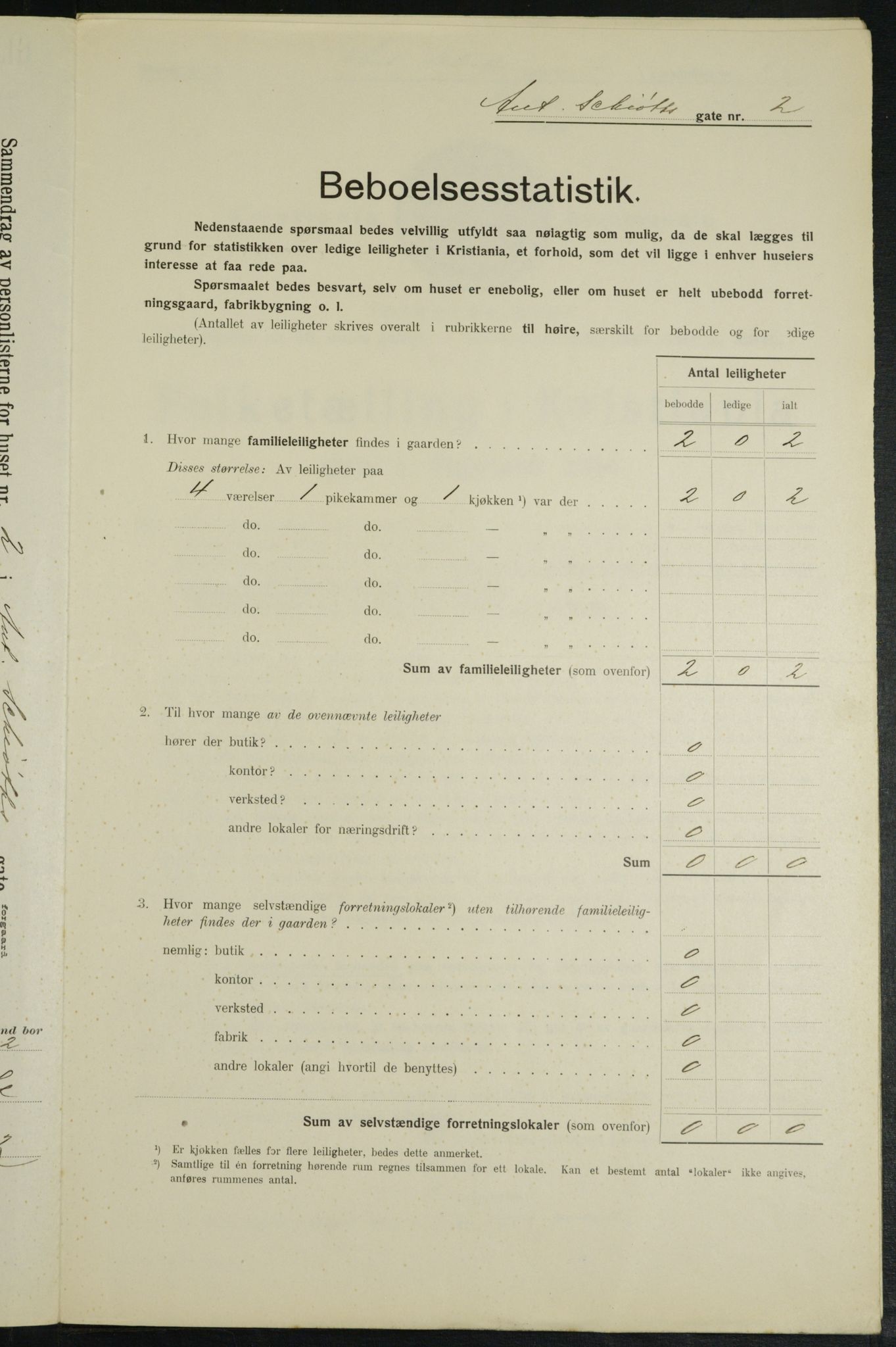 OBA, Kommunal folketelling 1.2.1914 for Kristiania, 1914, s. 1345