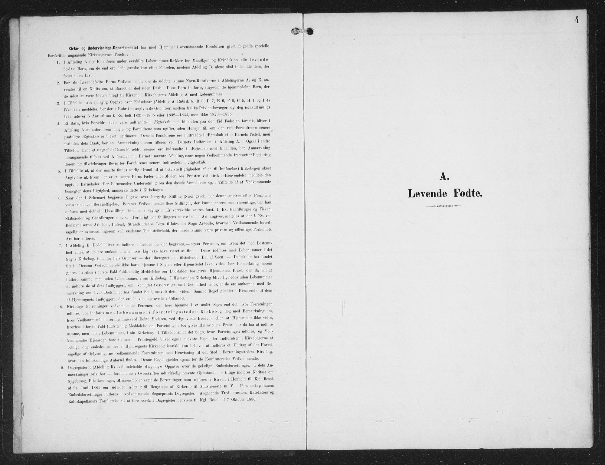 Vossestrand Sokneprestembete, SAB/A-79101/H/Hab: Klokkerbok nr. B 4, 1894-1941, s. 4
