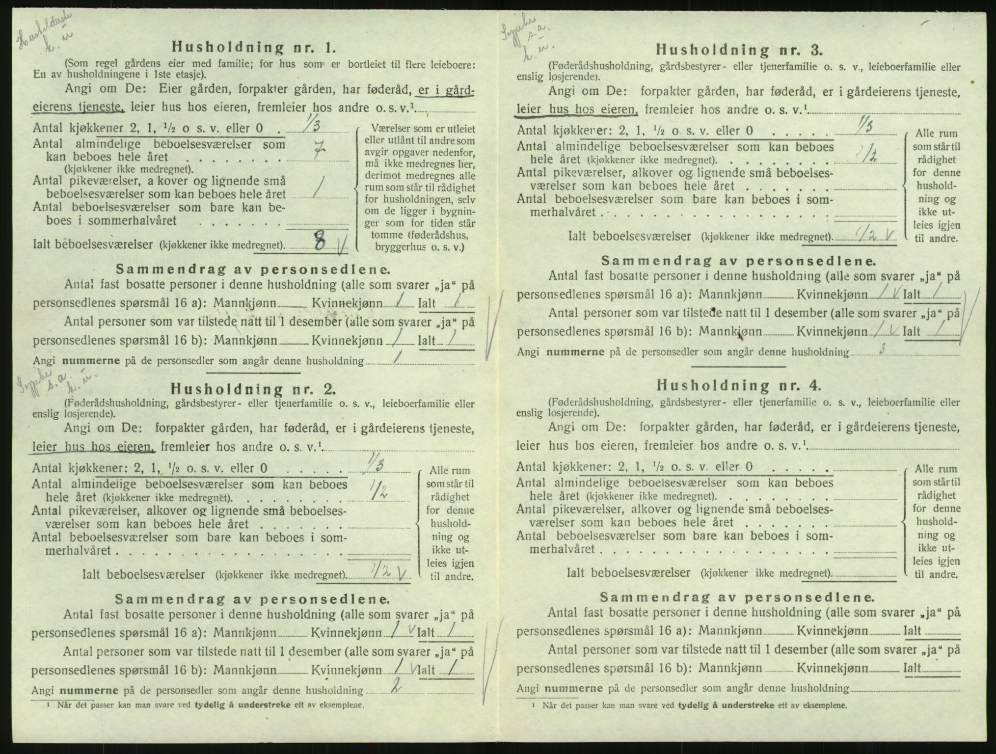 SAK, Folketelling 1920 for 0935 Iveland herred, 1920, s. 310