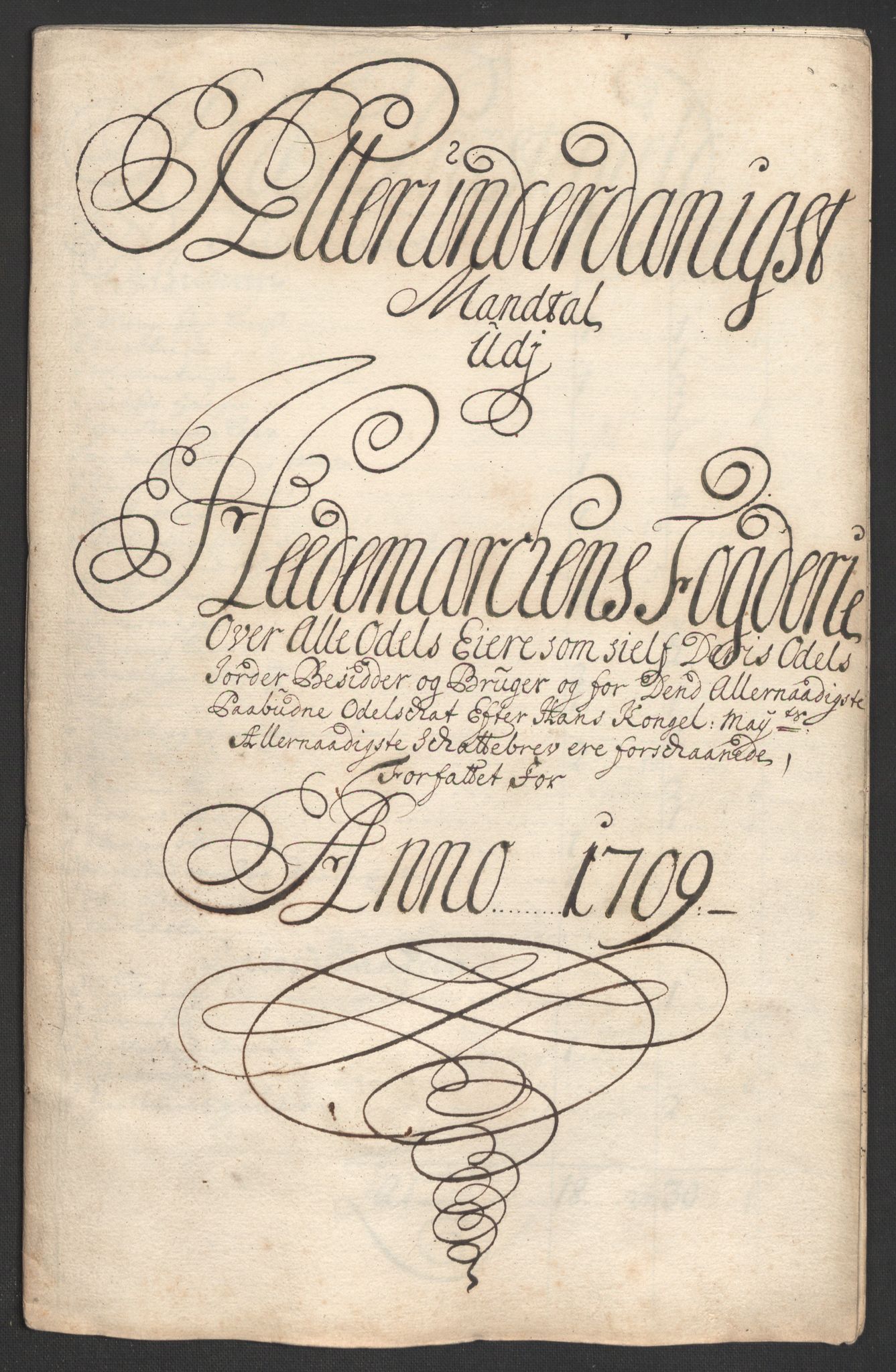 Rentekammeret inntil 1814, Reviderte regnskaper, Fogderegnskap, AV/RA-EA-4092/R16/L1045: Fogderegnskap Hedmark, 1709, s. 272