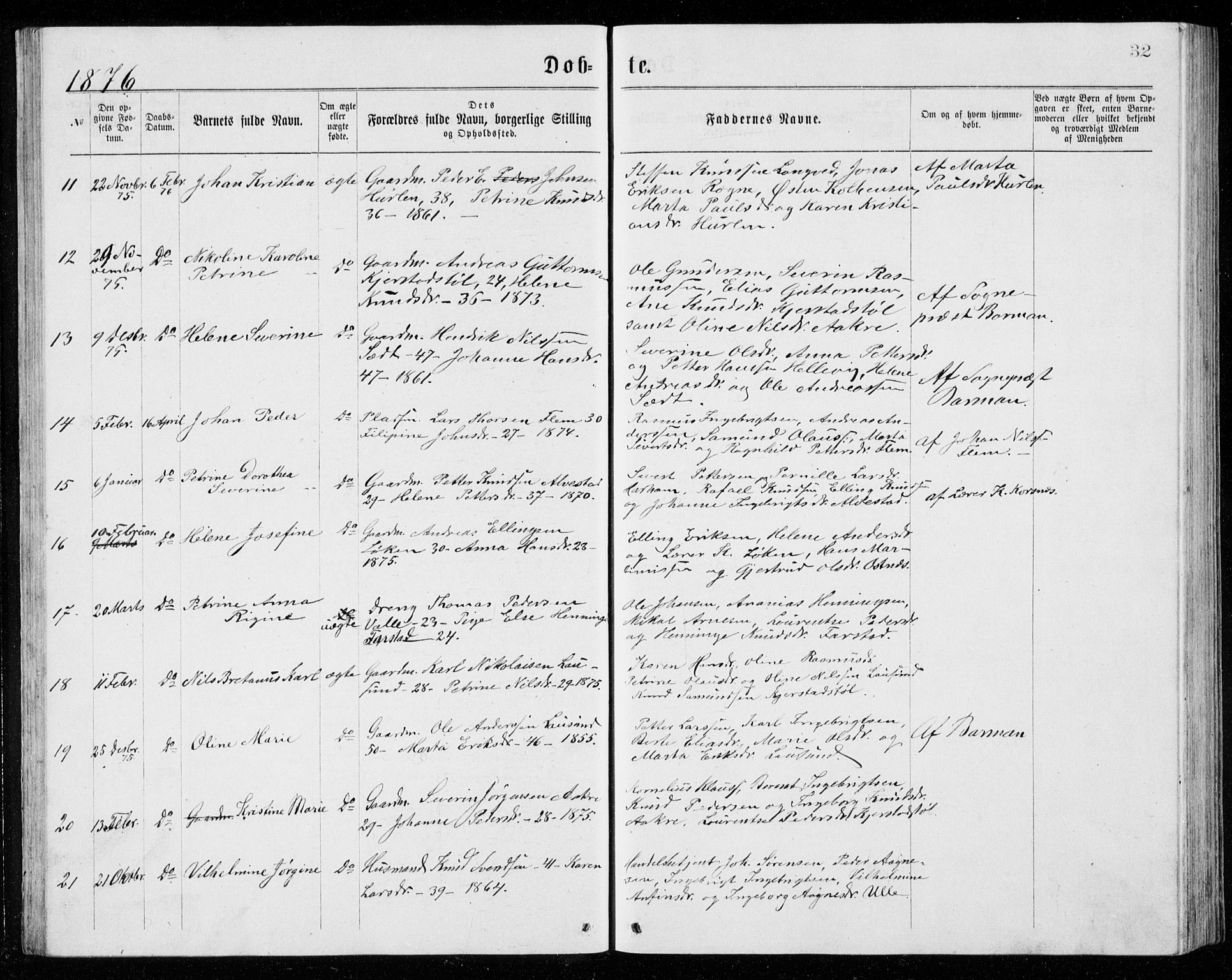 Ministerialprotokoller, klokkerbøker og fødselsregistre - Møre og Romsdal, AV/SAT-A-1454/536/L0509: Klokkerbok nr. 536C04, 1871-1881, s. 32