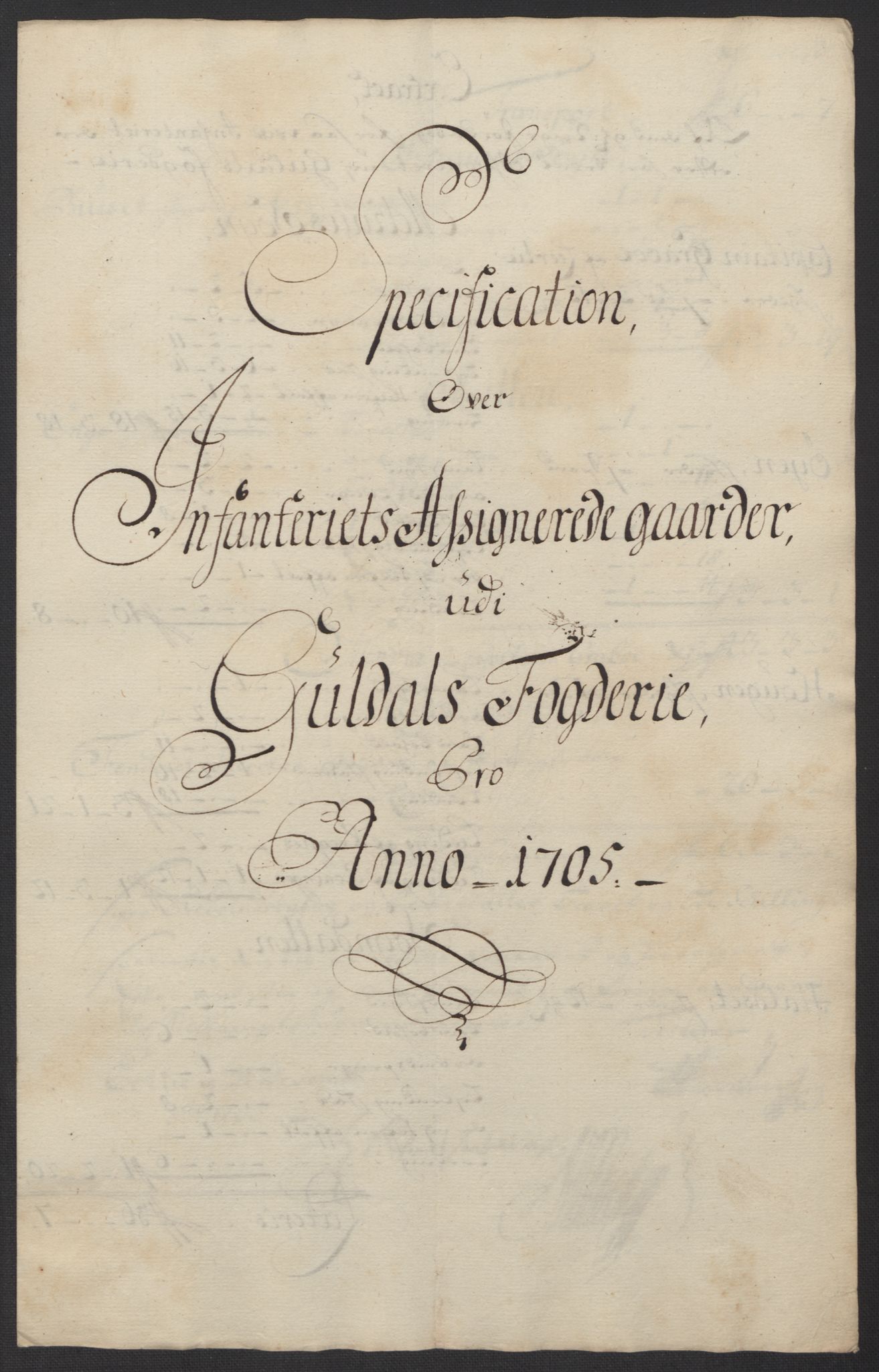 Rentekammeret inntil 1814, Reviderte regnskaper, Fogderegnskap, RA/EA-4092/R60/L3955: Fogderegnskap Orkdal og Gauldal, 1705, s. 427