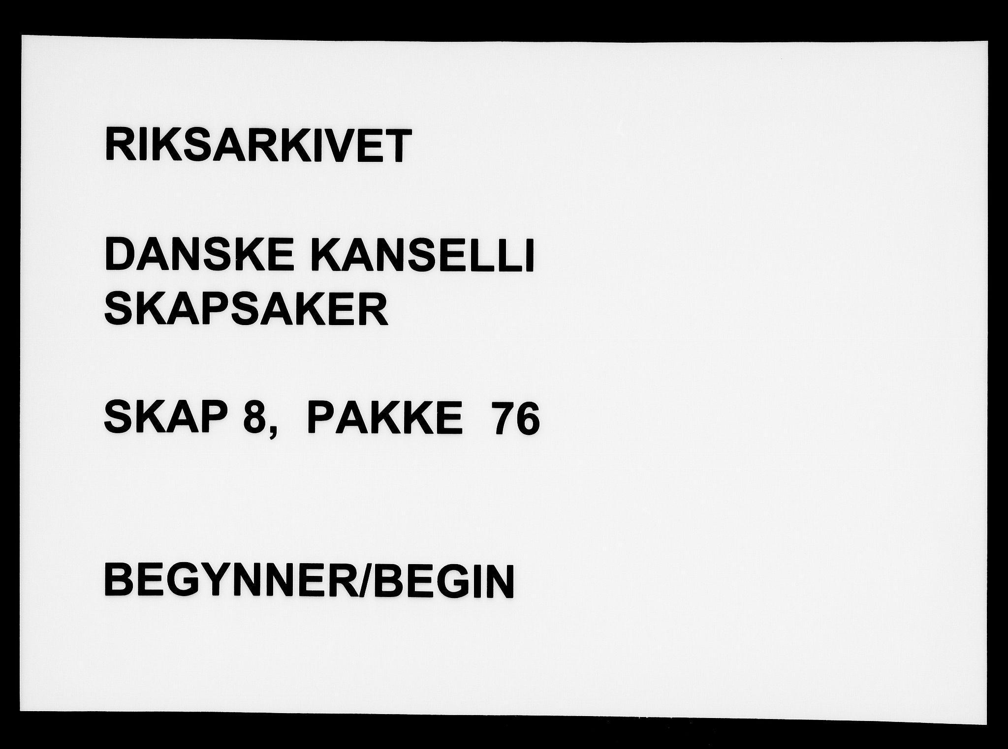 Danske Kanselli, Skapsaker, RA/EA-4061/F/L0003: Skap 8, pakke 73-95, 1616-1691, s. 44