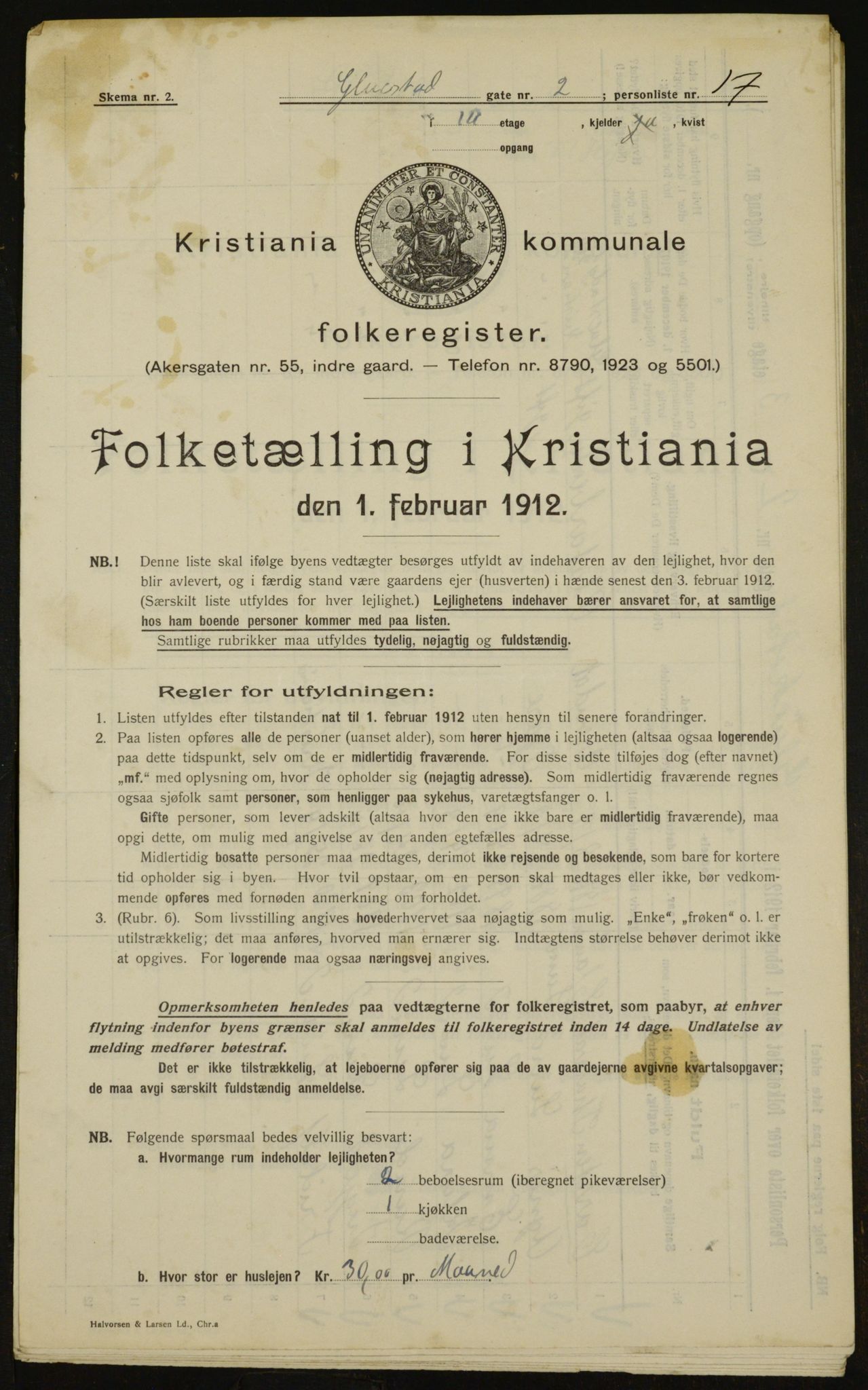 OBA, Kommunal folketelling 1.2.1912 for Kristiania, 1912, s. 29188