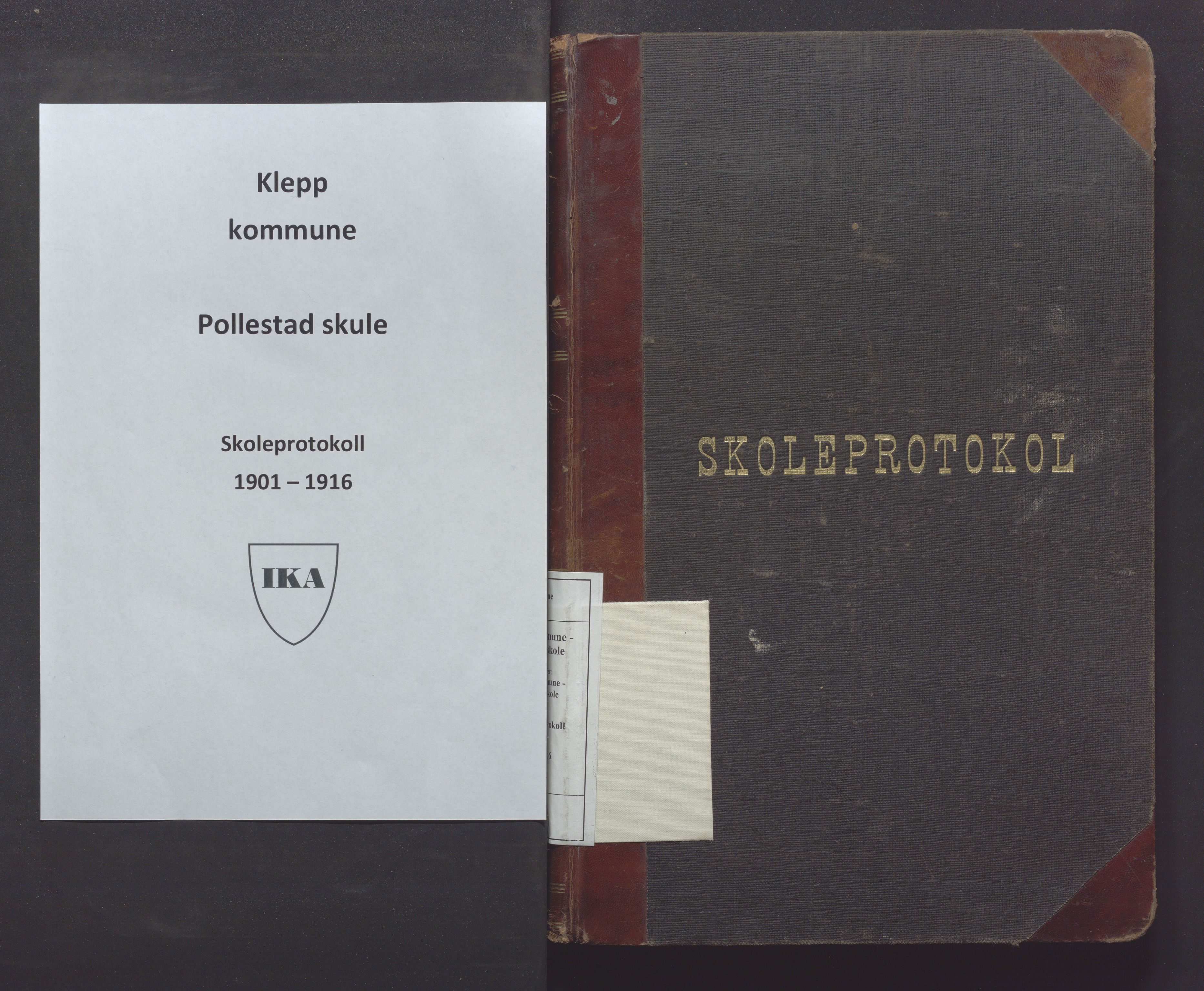 Klepp kommune - Pollestad skule, IKAR/K-100295/H/L0002: Skoleprotokoll, 1901-1916