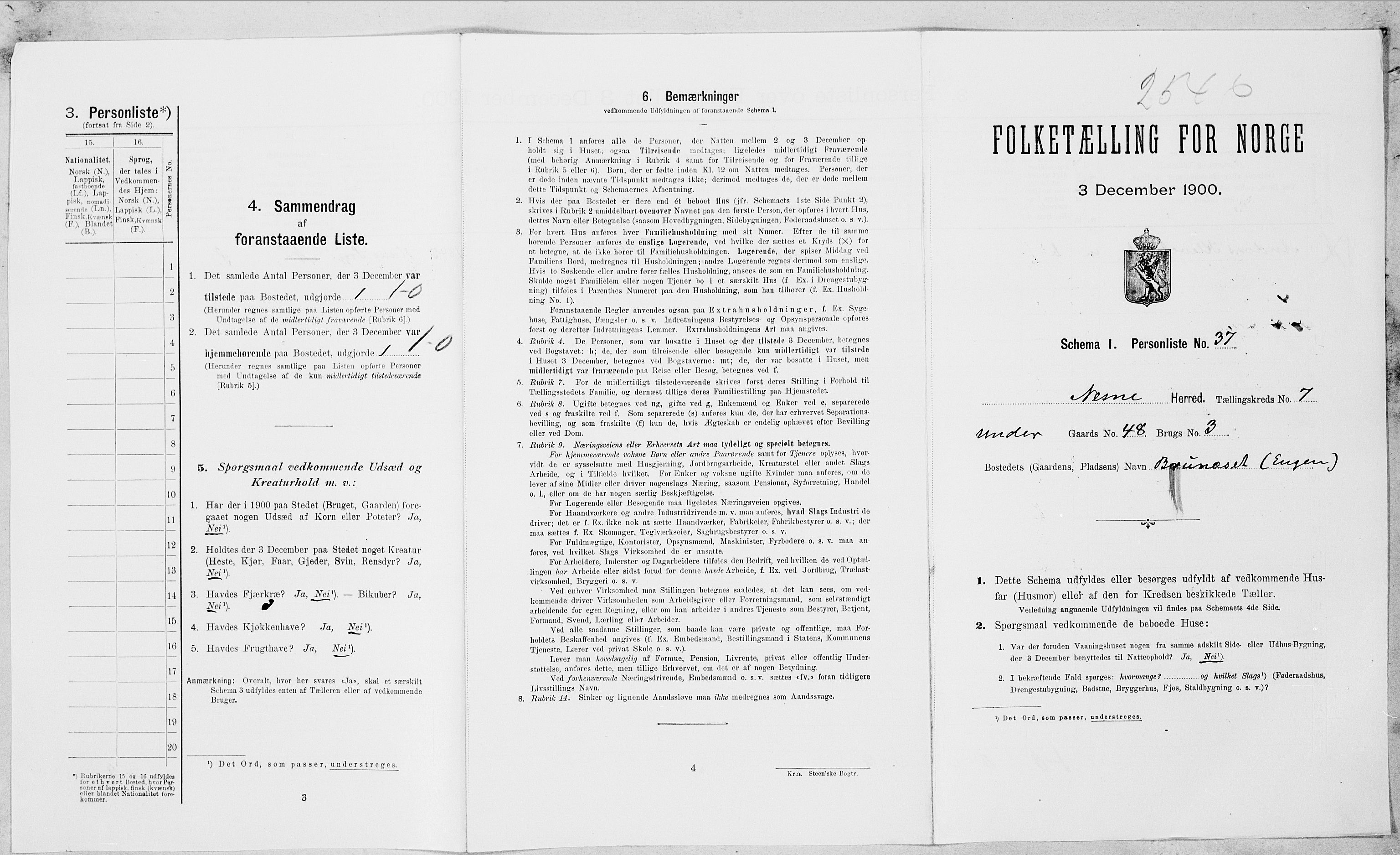SAT, Folketelling 1900 for 1828 Nesna herred, 1900, s. 636