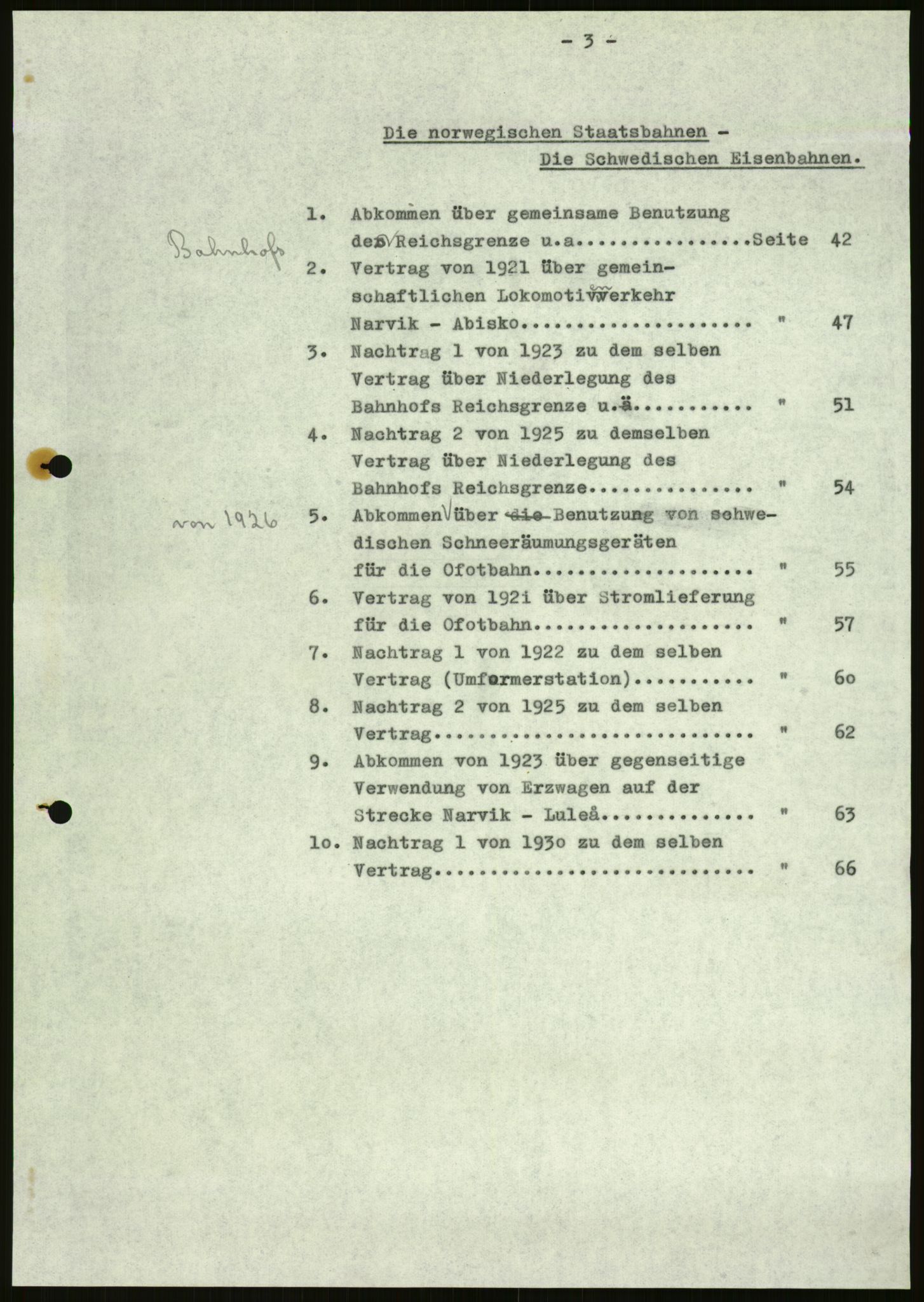 Tyske arkiver, Organisation Todt (OT), Einsatzgruppe Wiking, AV/RA-RAFA-2188/1/E/E3/E3l/L0065/0003: -- / Sammlung von Verträgen und Abkommen u.ä. über den Betrieb der Ofotbanen., 1940-1945, s. 7