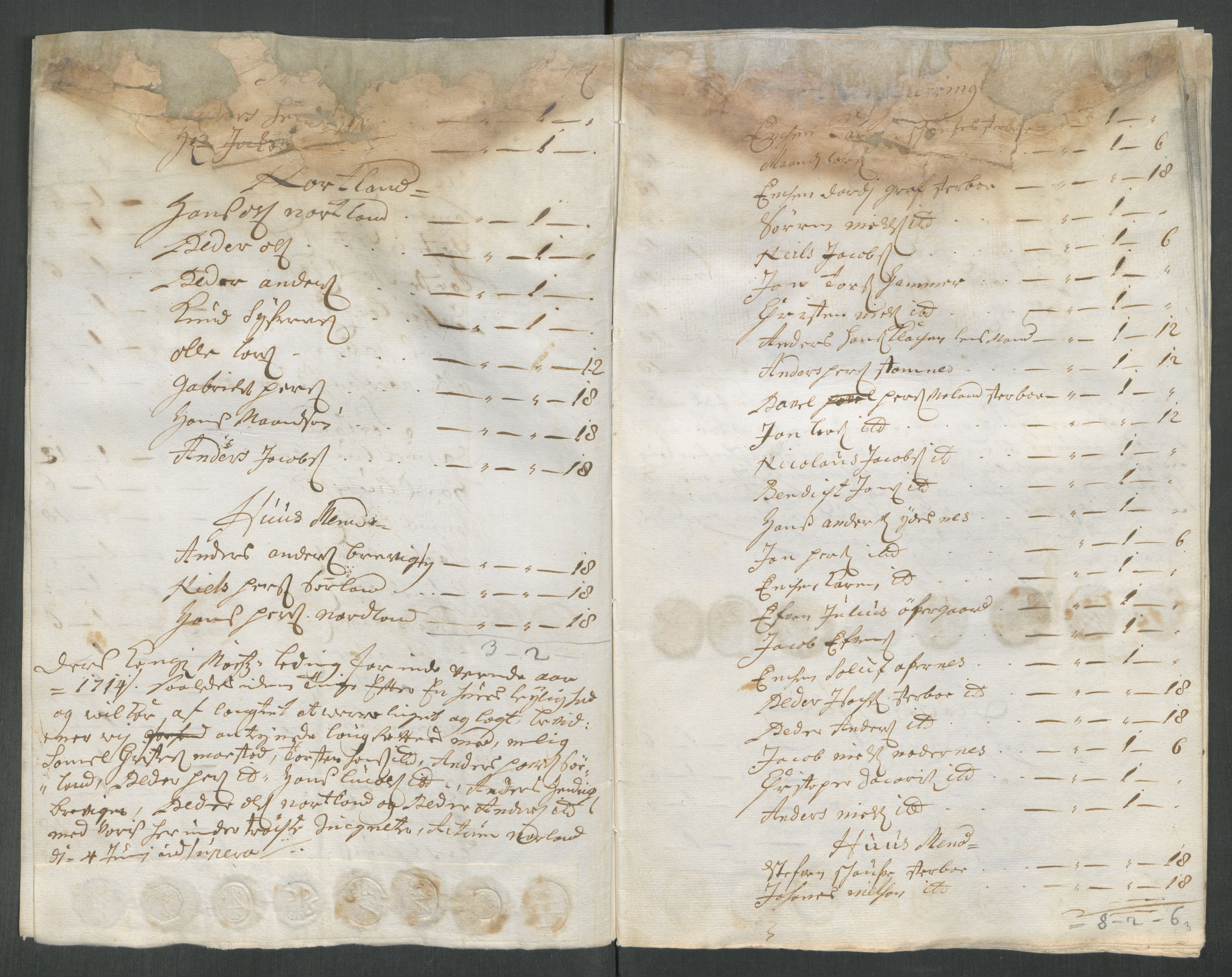 Rentekammeret inntil 1814, Reviderte regnskaper, Fogderegnskap, AV/RA-EA-4092/R67/L4680: Fogderegnskap Vesterålen, Andenes og Lofoten, 1714, s. 195