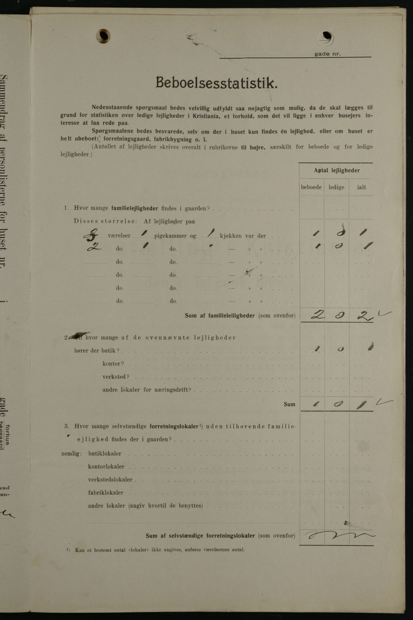 OBA, Kommunal folketelling 1.2.1908 for Kristiania kjøpstad, 1908, s. 5099