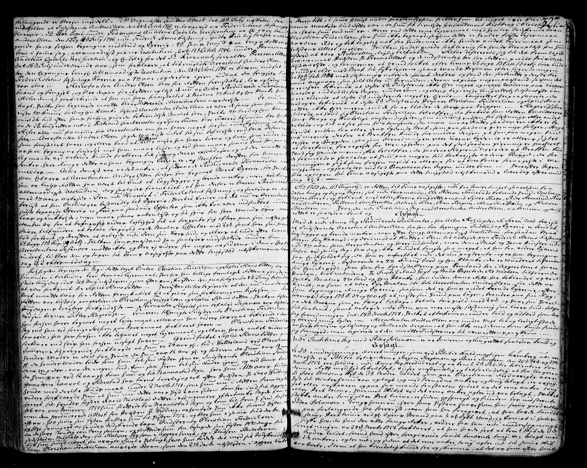 Aker sorenskriveri, SAO/A-10895/F/Fb/L0040: Tingbok, 1748-1753, s. 326b-327a