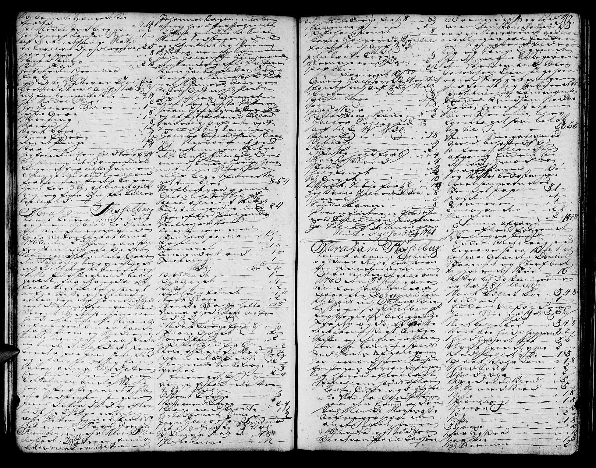 Sunnhordland sorenskrivar, SAB/A-2401/1/H/Ha/Haa/L0007: Skifteprotokollar. Register på lesesal. Fol. 901- ut, 1760-1765, s. 311b-312a