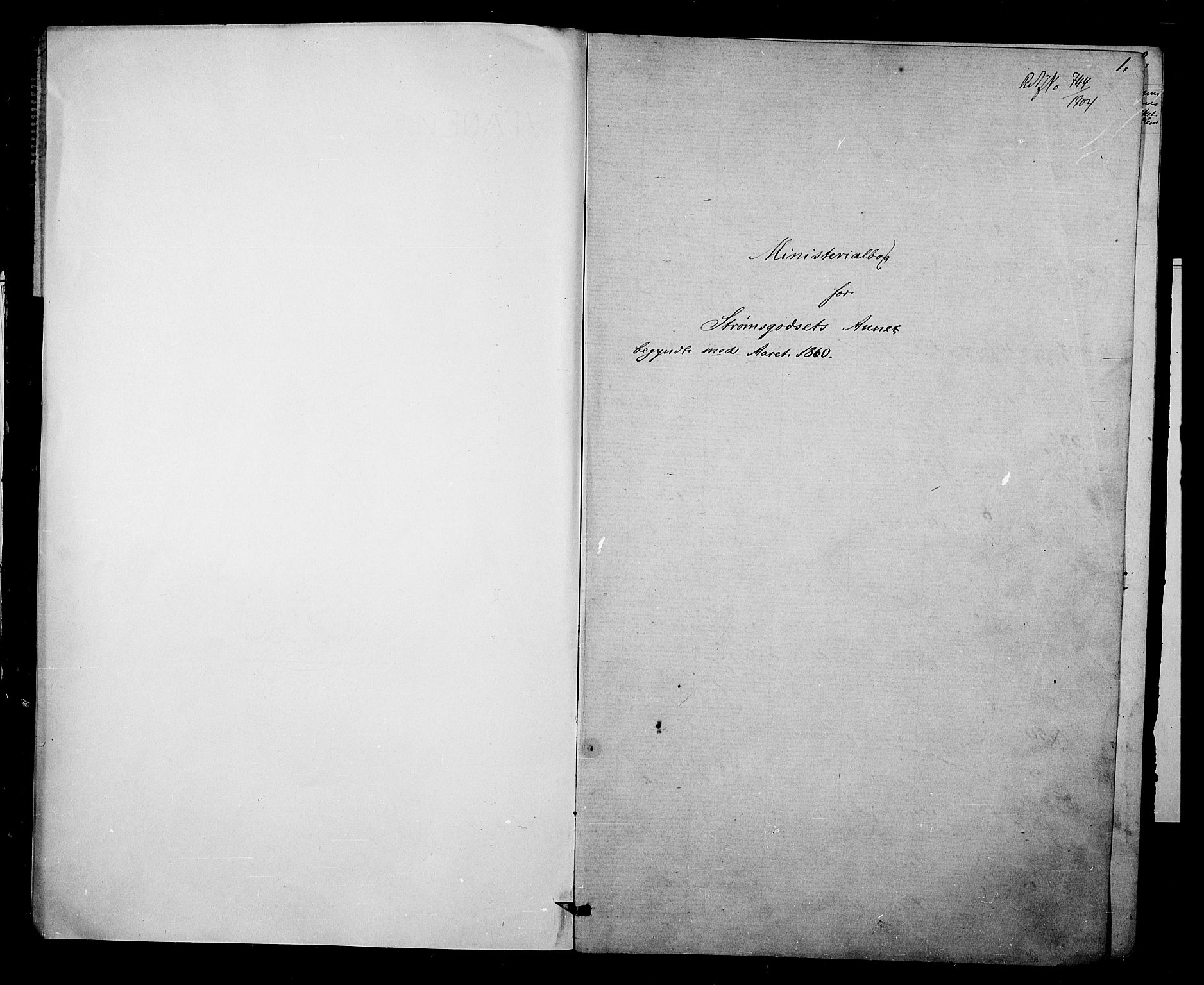 Strømsgodset kirkebøker, SAKO/A-324/G/Ga/L0001: Klokkerbok nr. 1, 1860-1884, s. 1