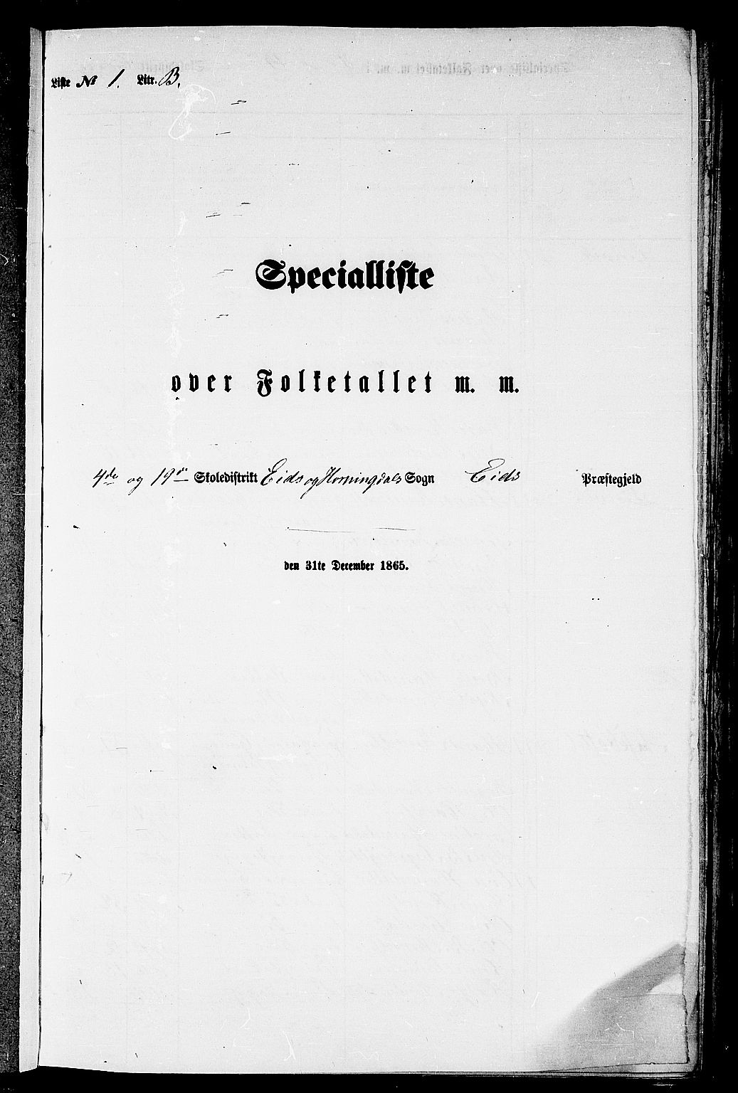 RA, Folketelling 1865 for 1443P Eid prestegjeld, 1865, s. 28