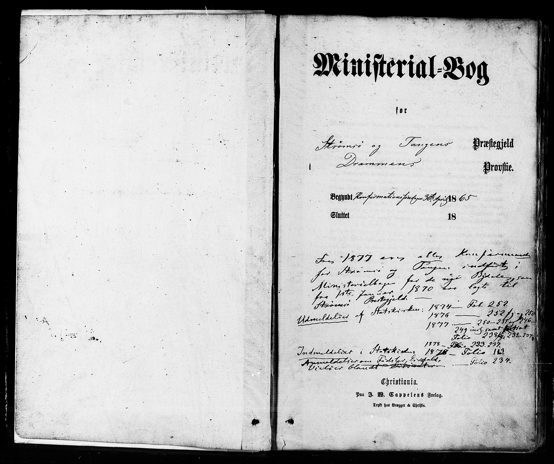 Strømsø kirkebøker, SAKO/A-246/F/Fa/L0018: Ministerialbok nr. I 18, 1865-1878