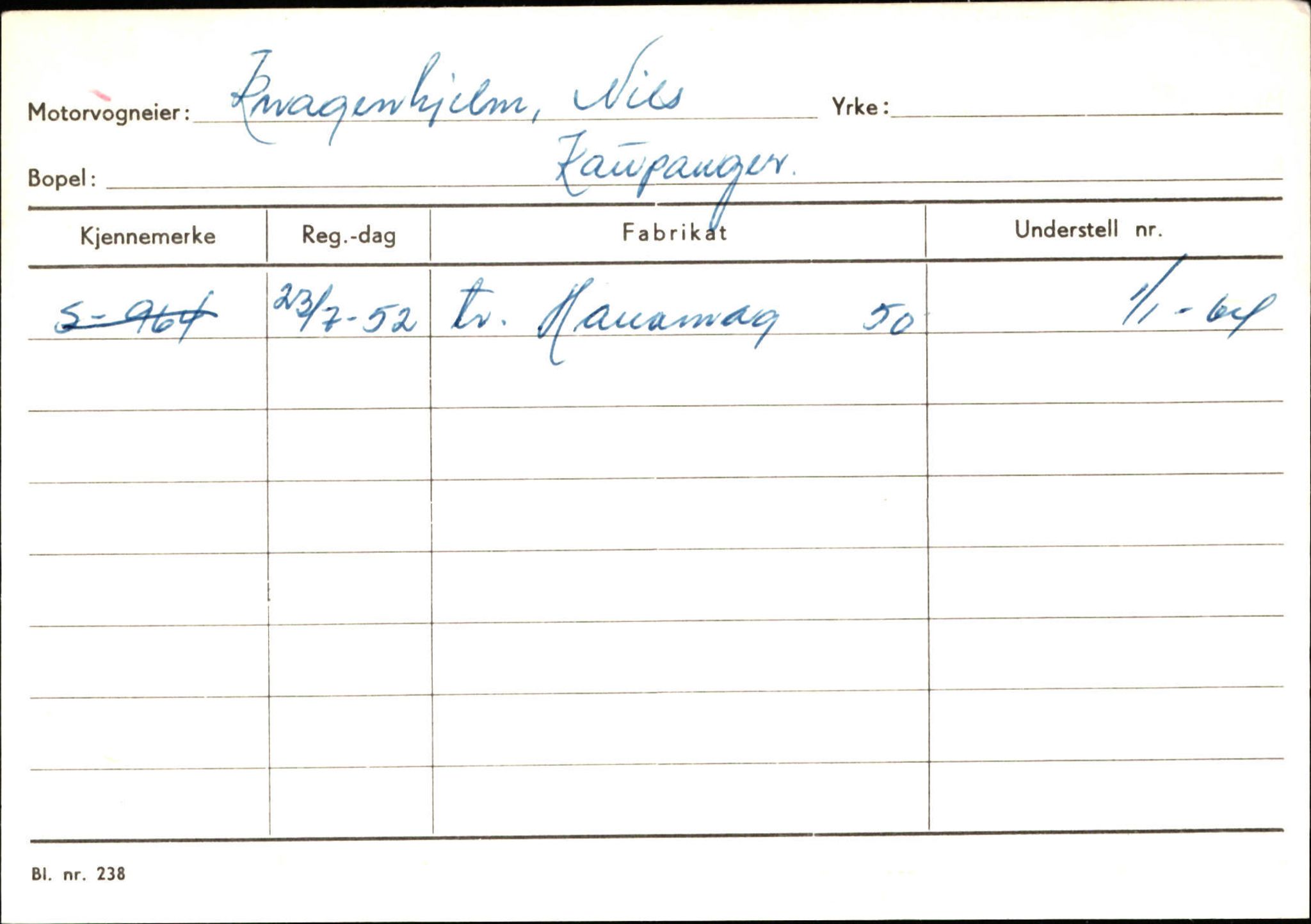 Statens vegvesen, Sogn og Fjordane vegkontor, AV/SAB-A-5301/4/F/L0124: Eigarregister Sogndal A-U, 1945-1975, s. 1258