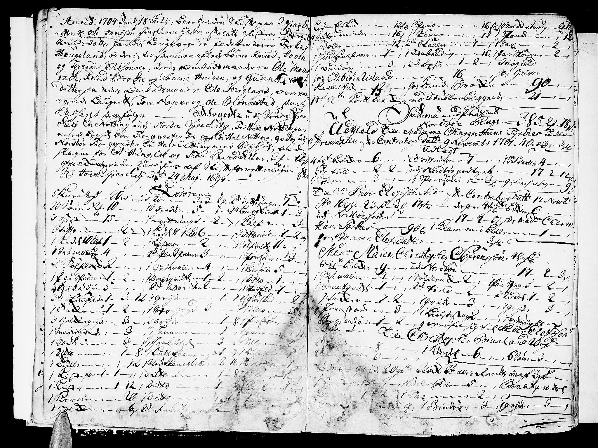 Vest-Telemark sorenskriveri, AV/SAKO-A-134/H/Ha/Haa/L0003: Skifteprotokoll, 1703-1723, s. 7b-8a