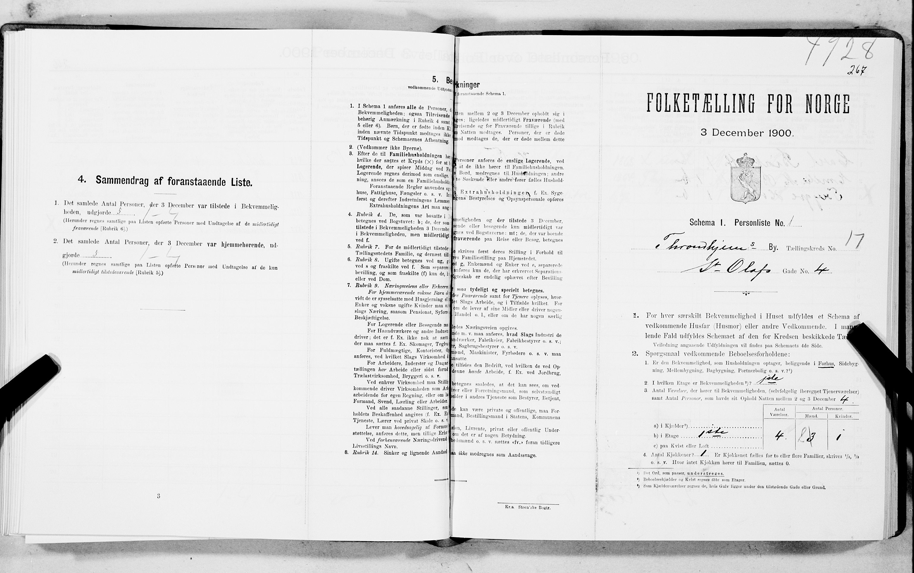 SAT, Folketelling 1900 for 1601 Trondheim kjøpstad, 1900, s. 2806