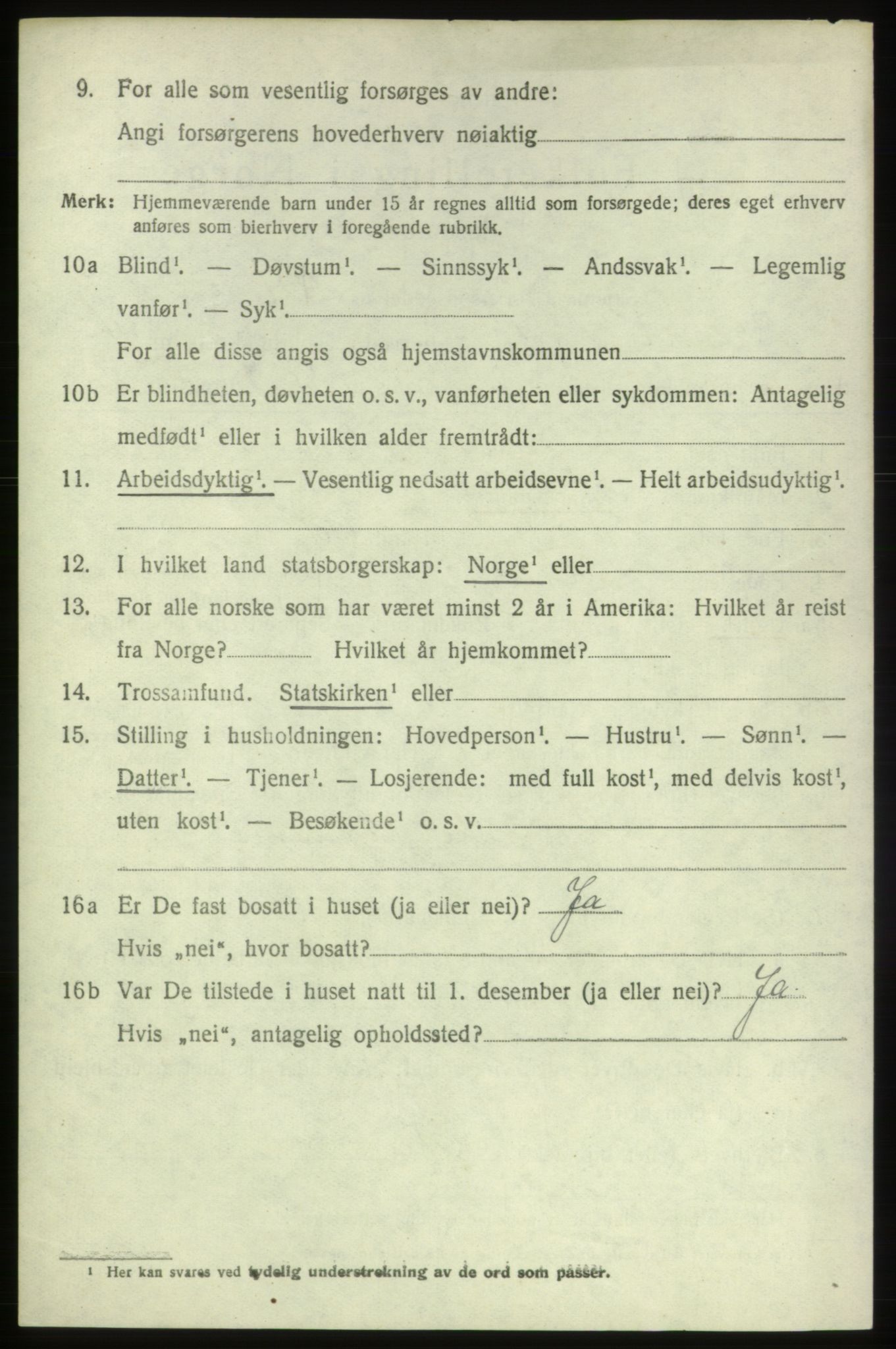 SAB, Folketelling 1920 for 1220 Bremnes herred, 1920, s. 1823